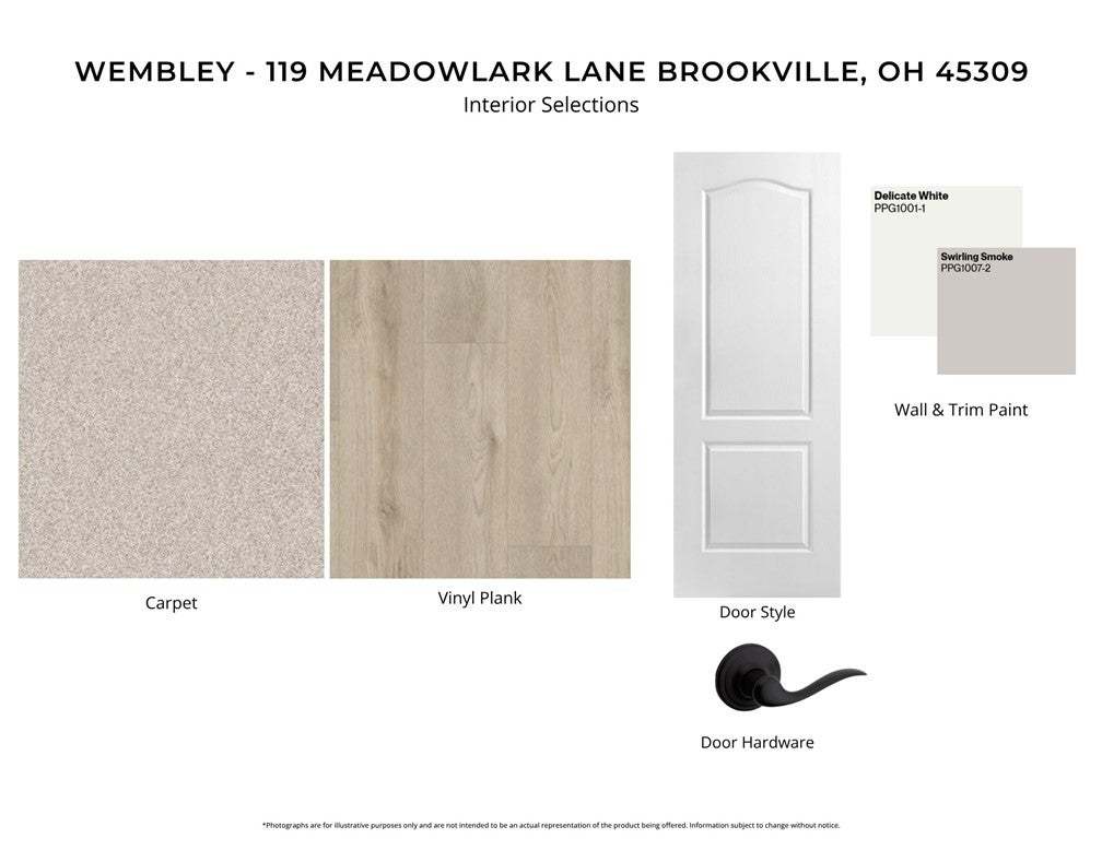An array of curated interior finishes showcasing m