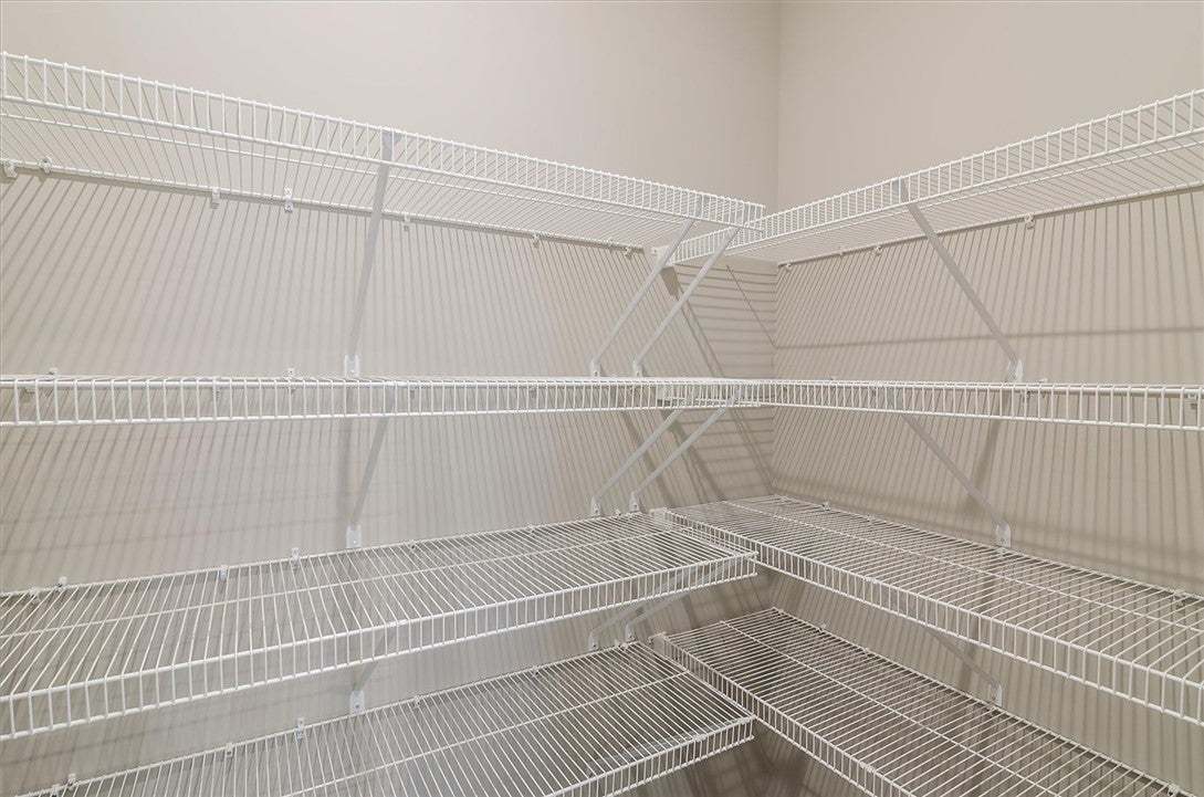 Multi-tier wire shelving maximizes storage potenti
