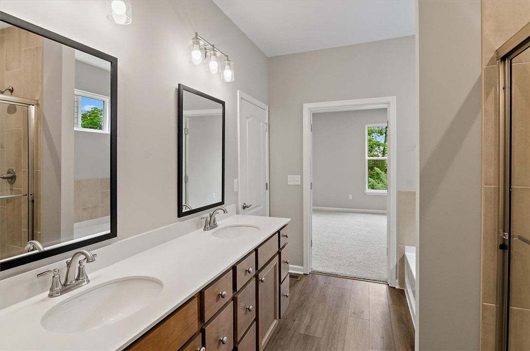 Clean lines and smooth flooring define this light-