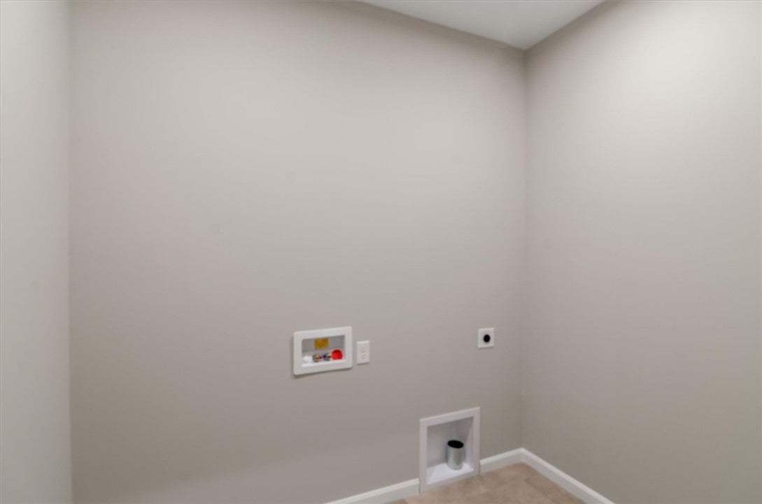 Functional laundry space prepared with necessary u