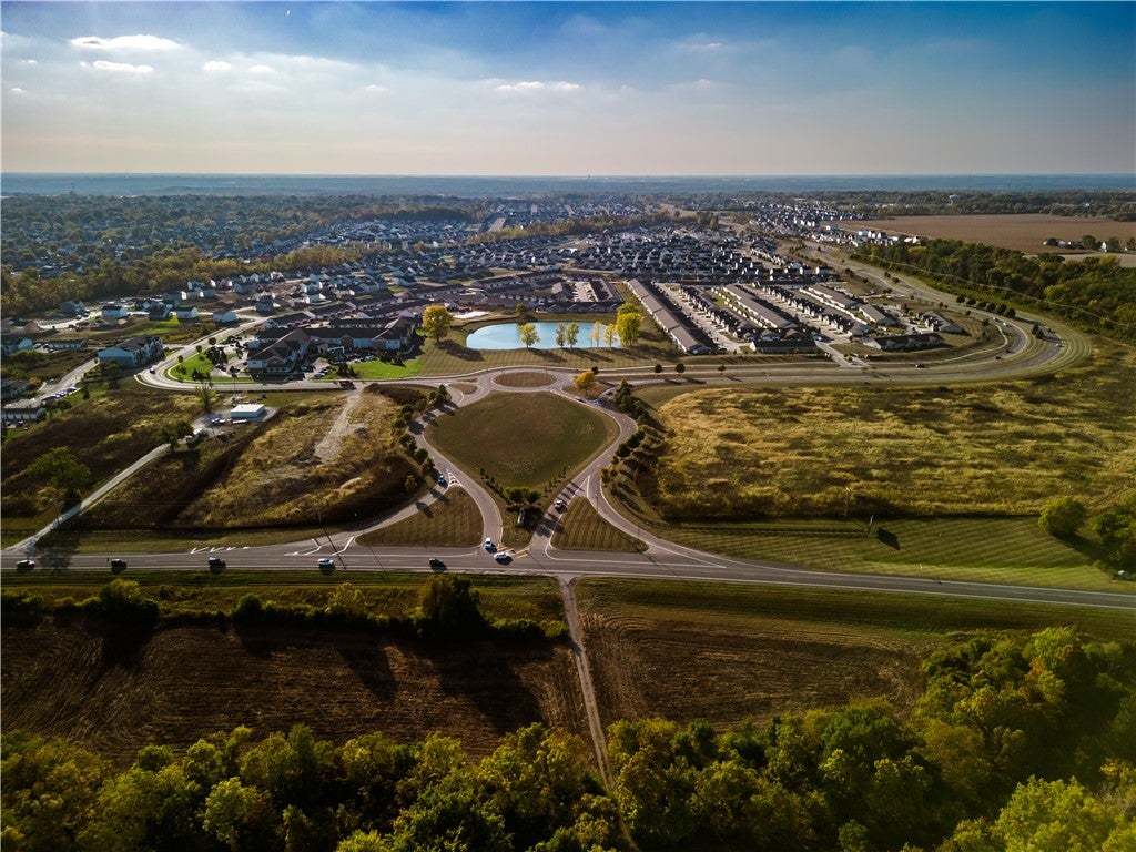 An aerial perspective reveals a thoughtfully plann