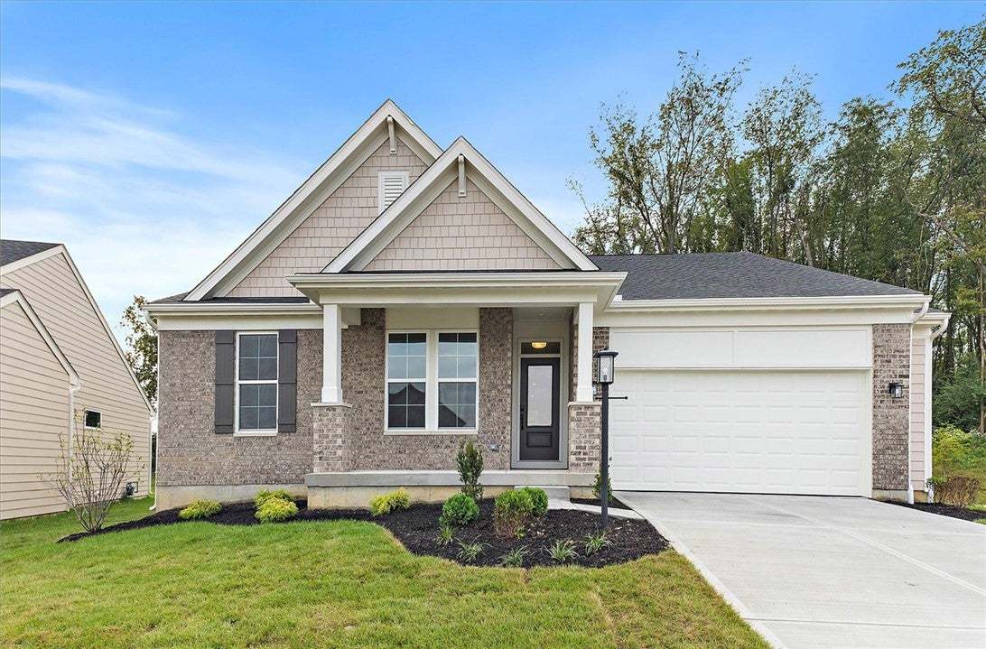 An inviting stone and siding exterior welcomes you