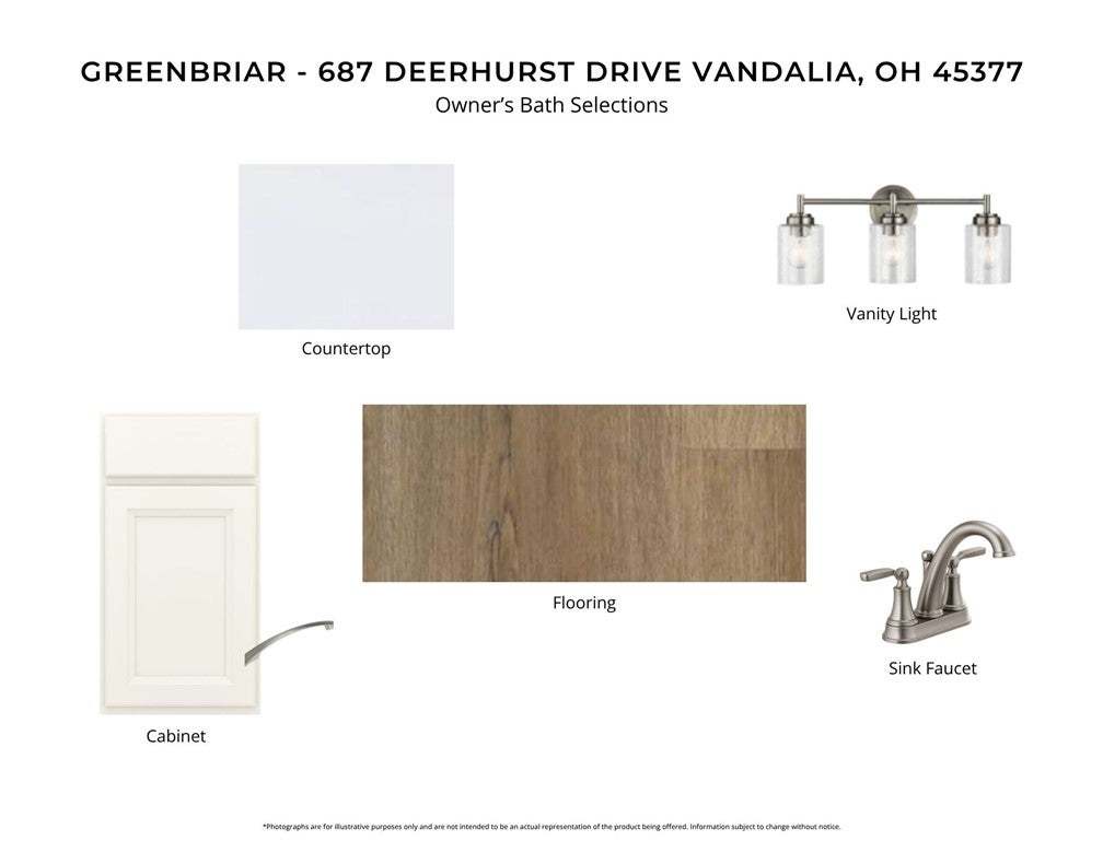 Premium finishes and selections elevate this bathr
