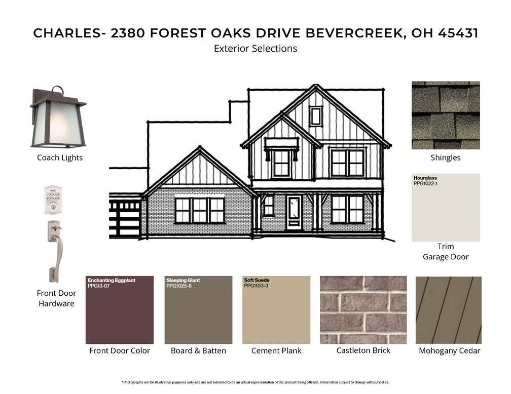 Architectural elevations detail the planned exteri