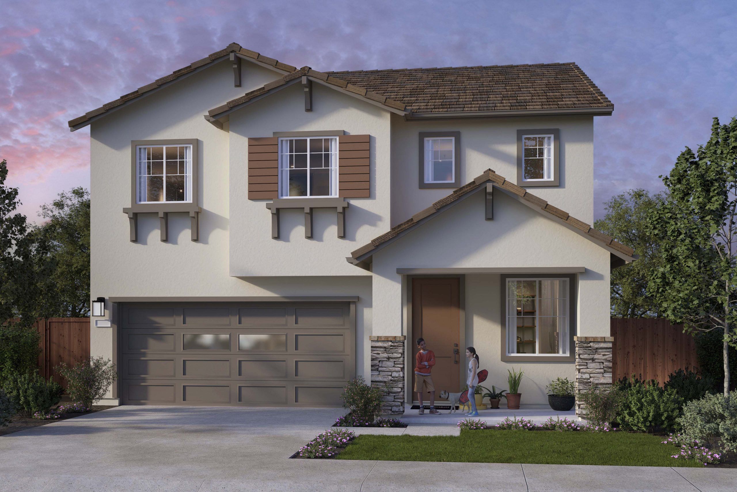 Saddlewood por Florsheim Homes en Modesto California