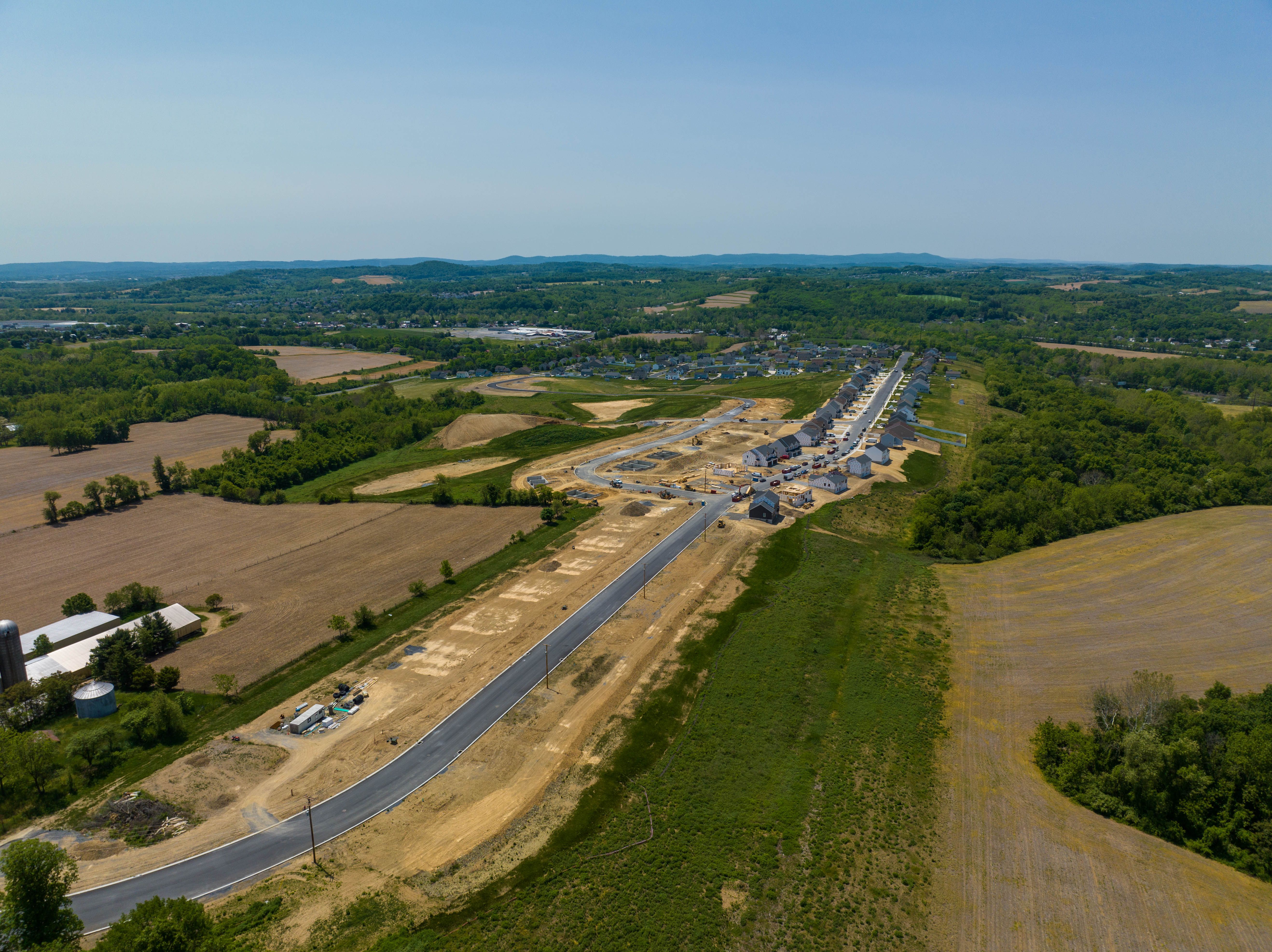 McIntosh Farms aerial view under construction