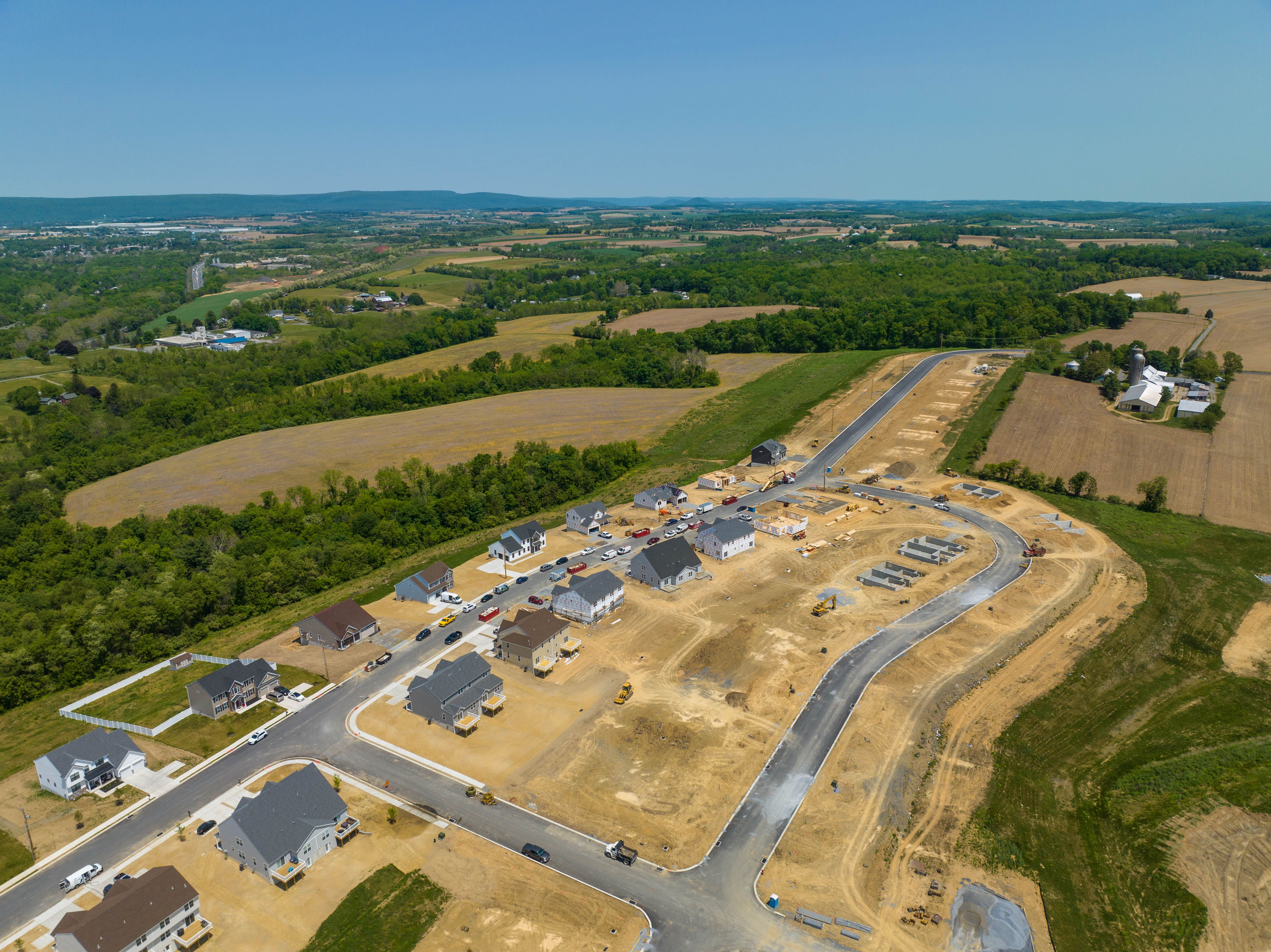 McIntosh Farms aerial view under construction