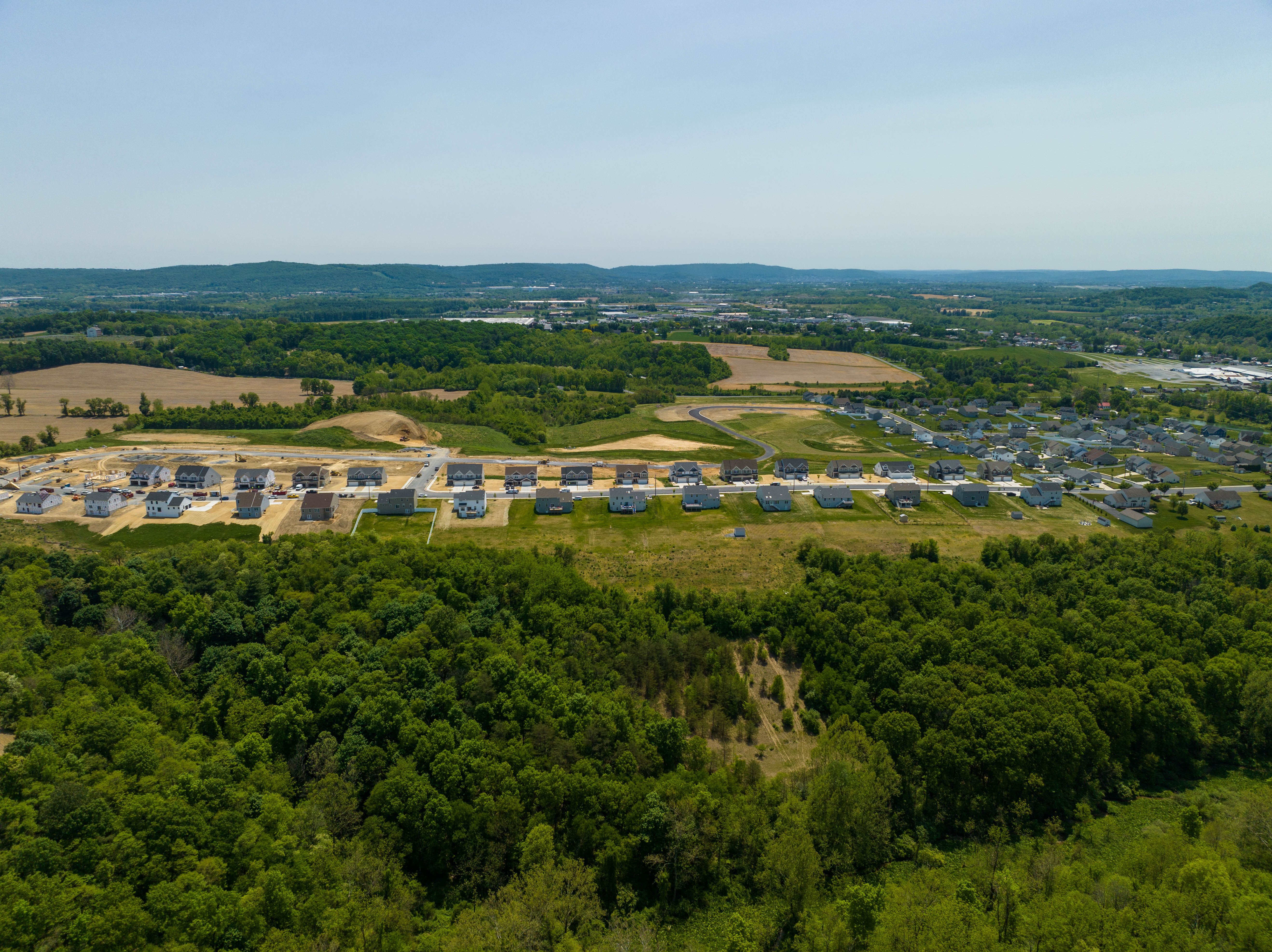 McIntosh Farms aerial view under construction