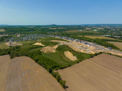 McIntosh Farms aerial view under construction