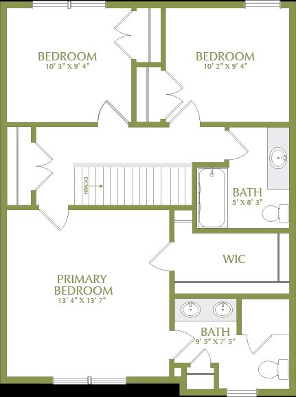 The Addison second floor layout.