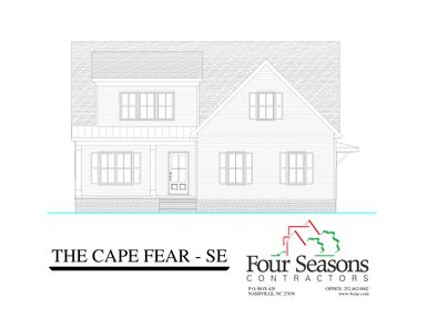 The Cape Fear Floor Plan by Four Seasons Contractors in Rocky Mount NC