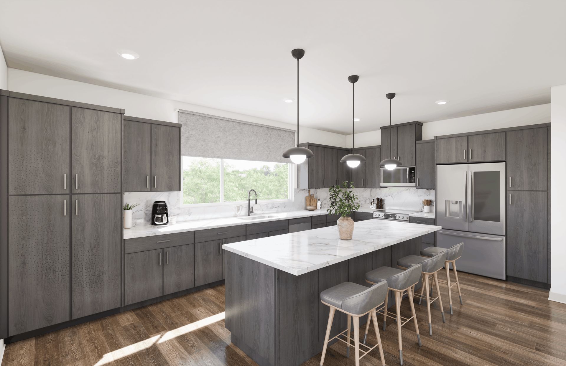 Featuring an Expansive Kitchen Island