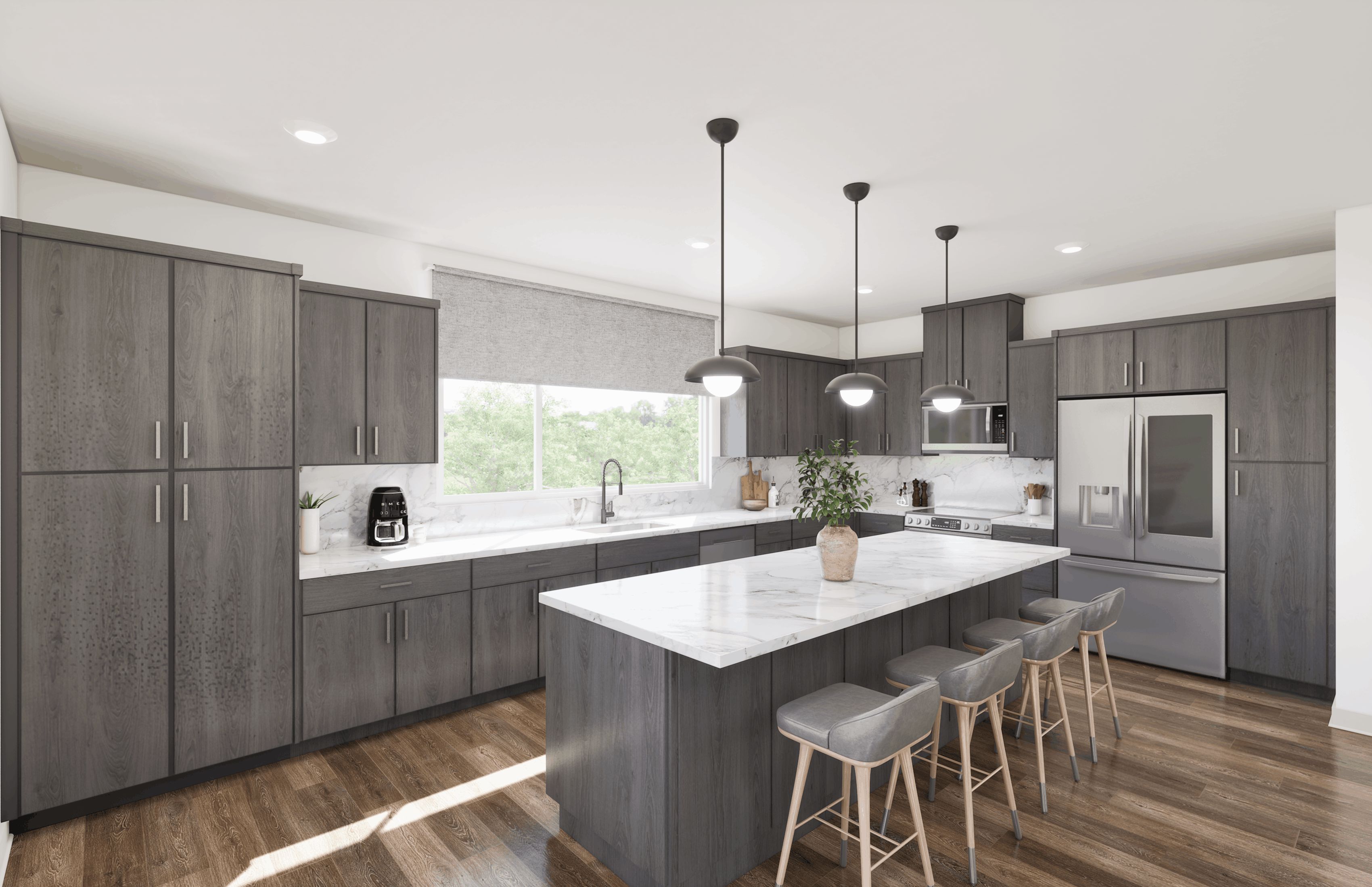 Featuring an Expansive Kitchen Island