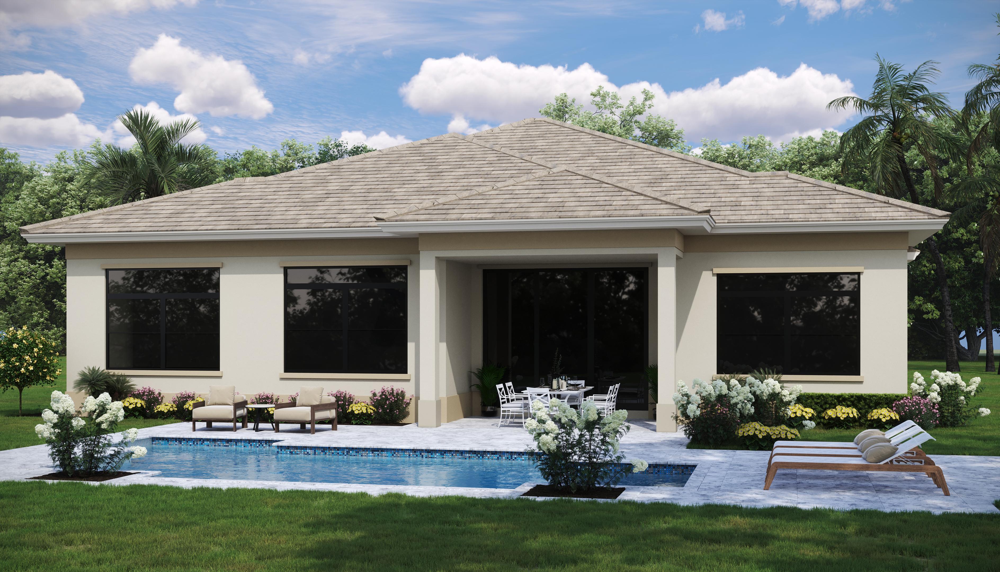 Transitional Rear Elevation | Marcella