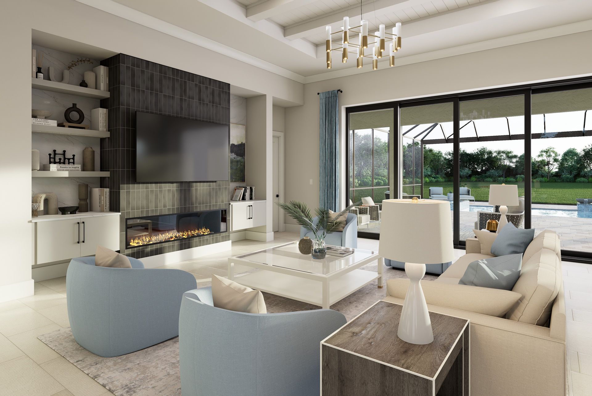 Great Room Virtually Rendered | Wavecrest