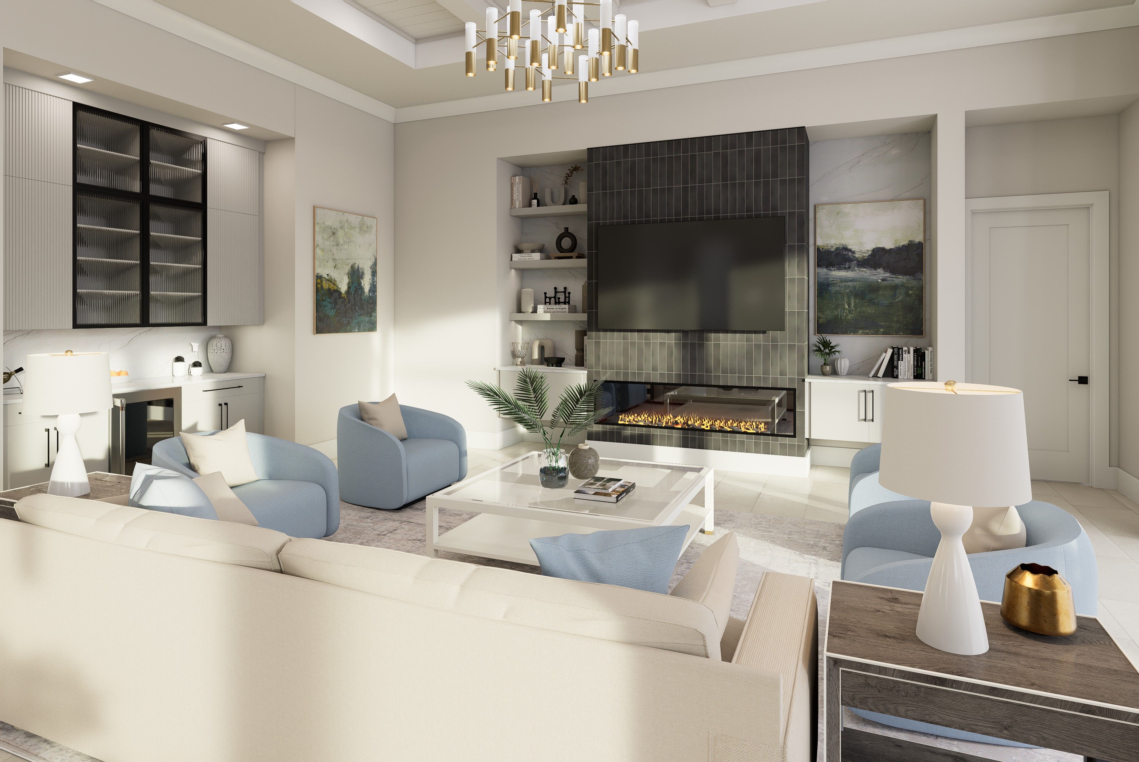 Great Room Virtually Rendered | Wavecrest