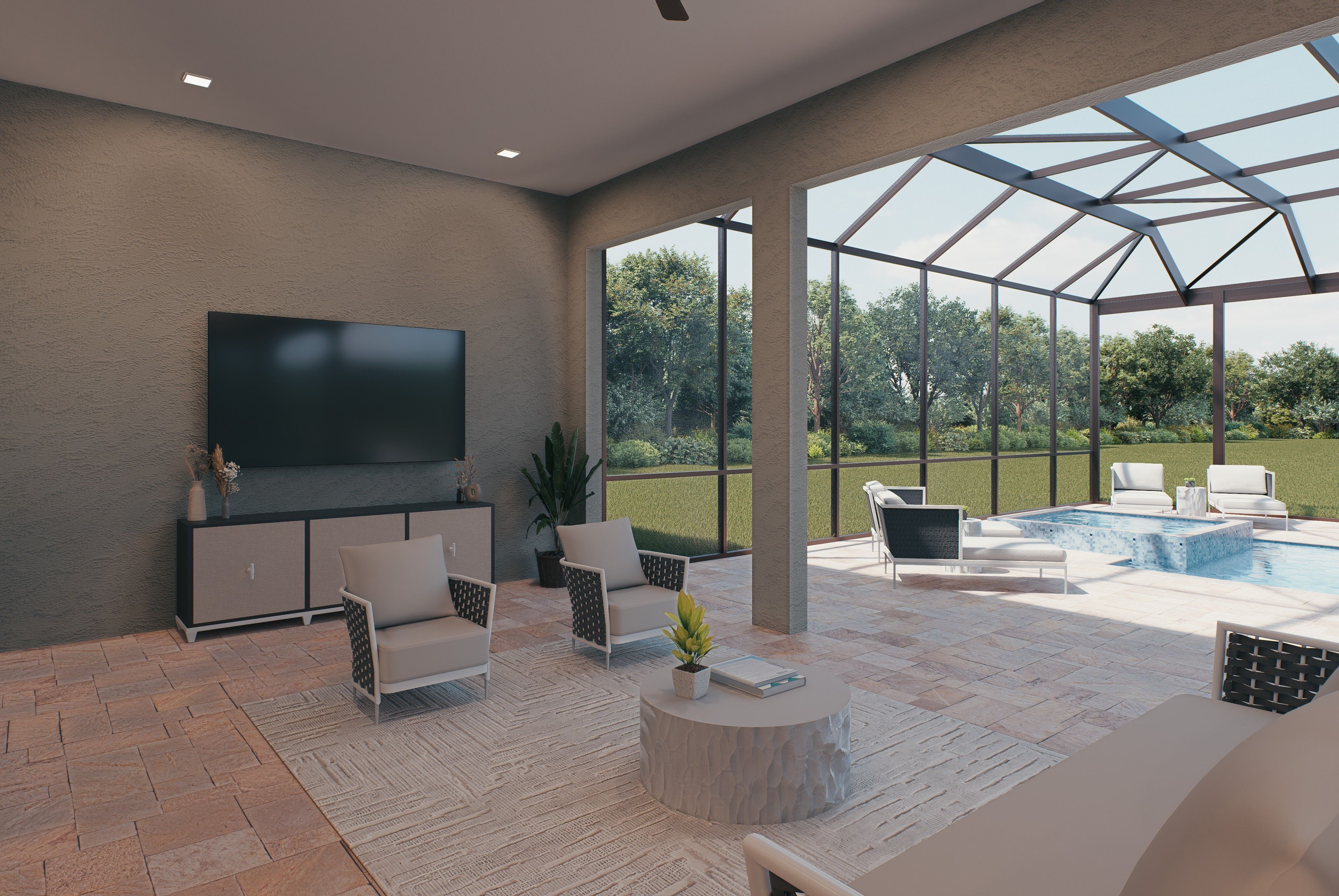 Lanai to Pool Virtually Rendered | Wavecrest