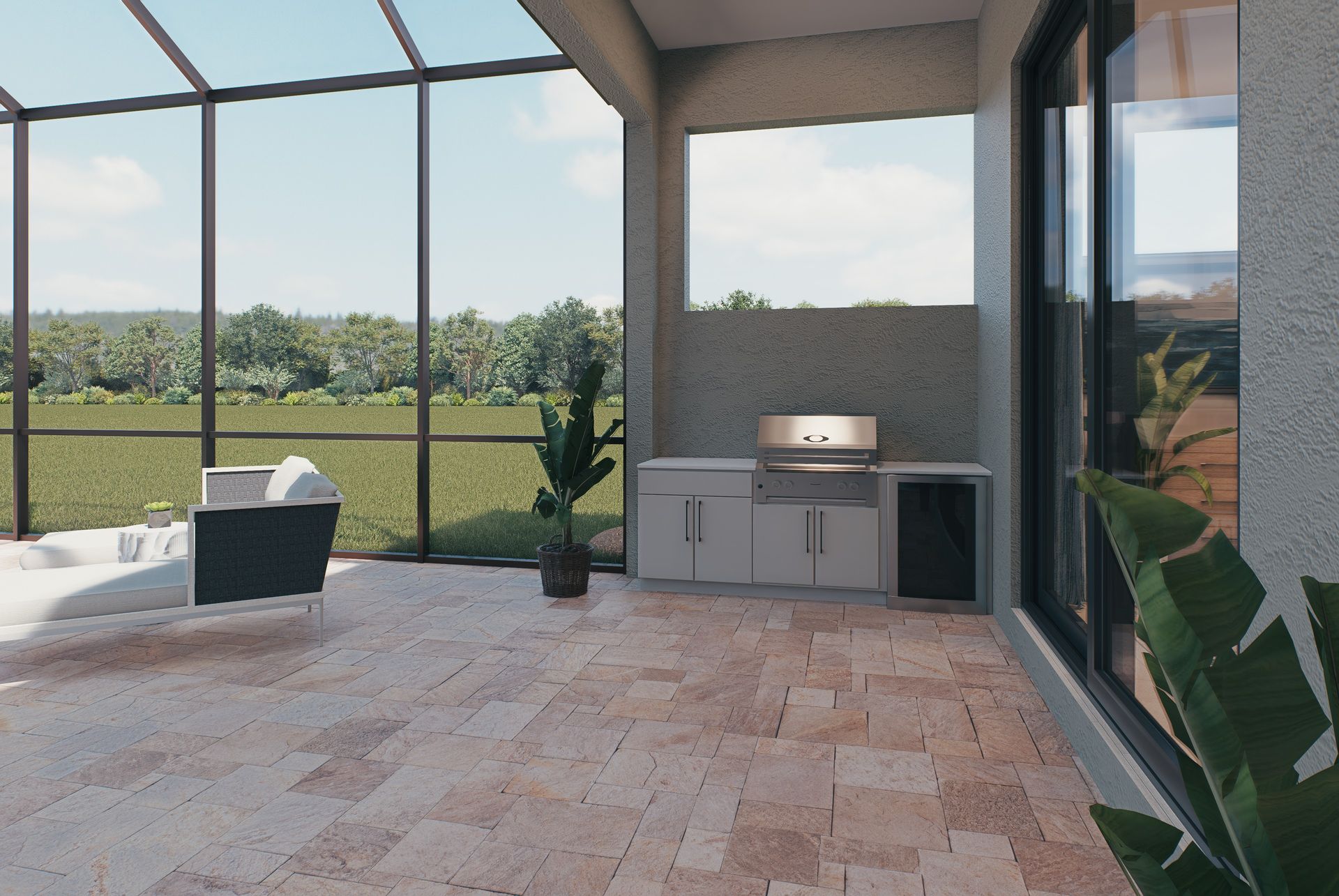 Lanai to Summer Kitchen Virtually Rendered | Wavecrest