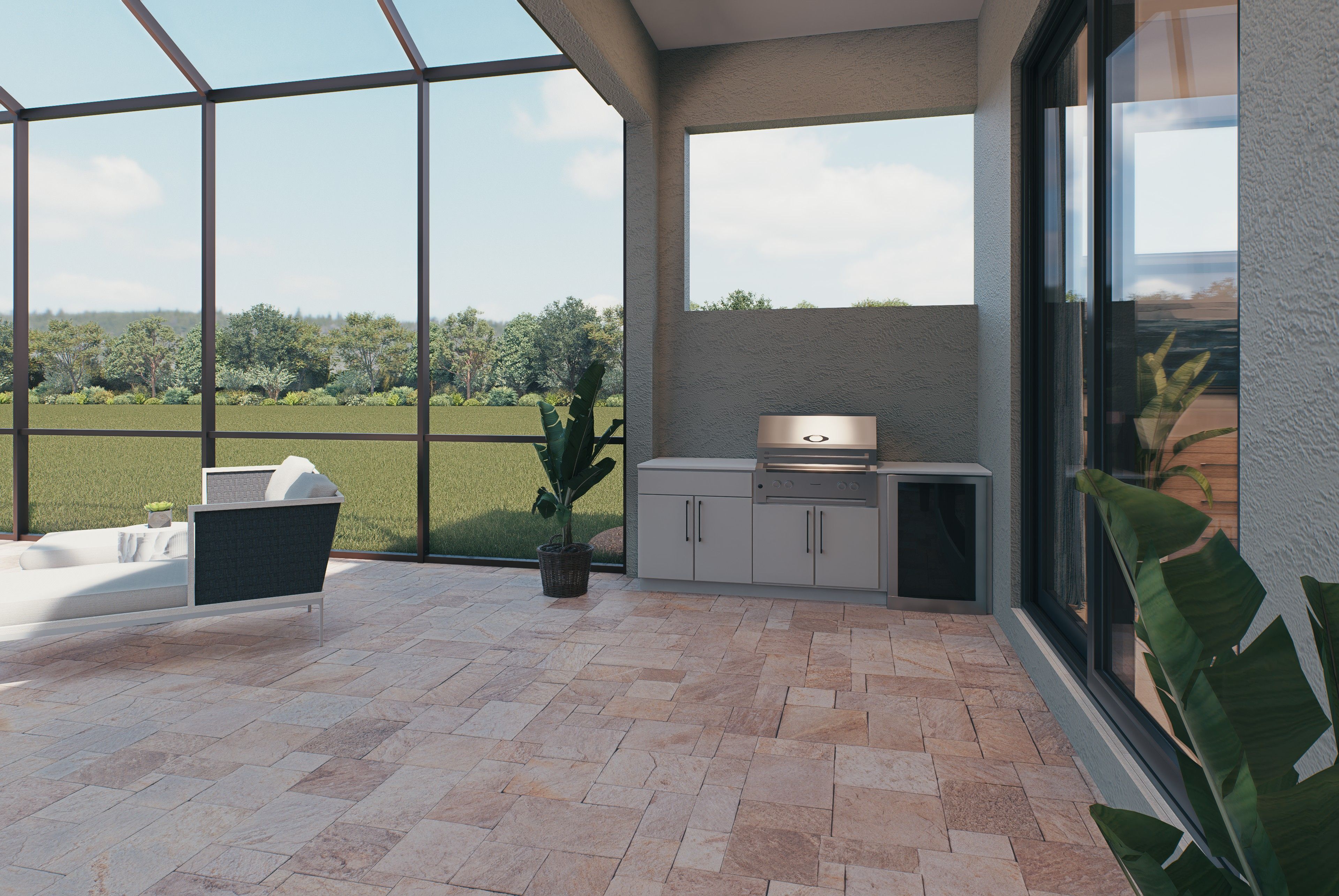 Lanai to Summer Kitchen Virtually Rendered | Wavecrest