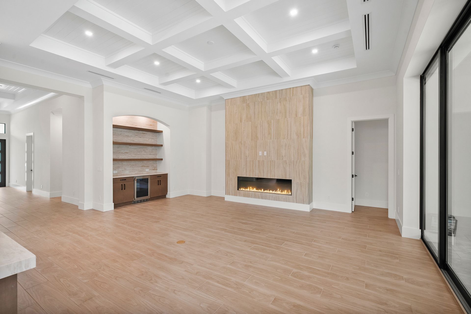 Seaglass Citron Great Room Fireplace