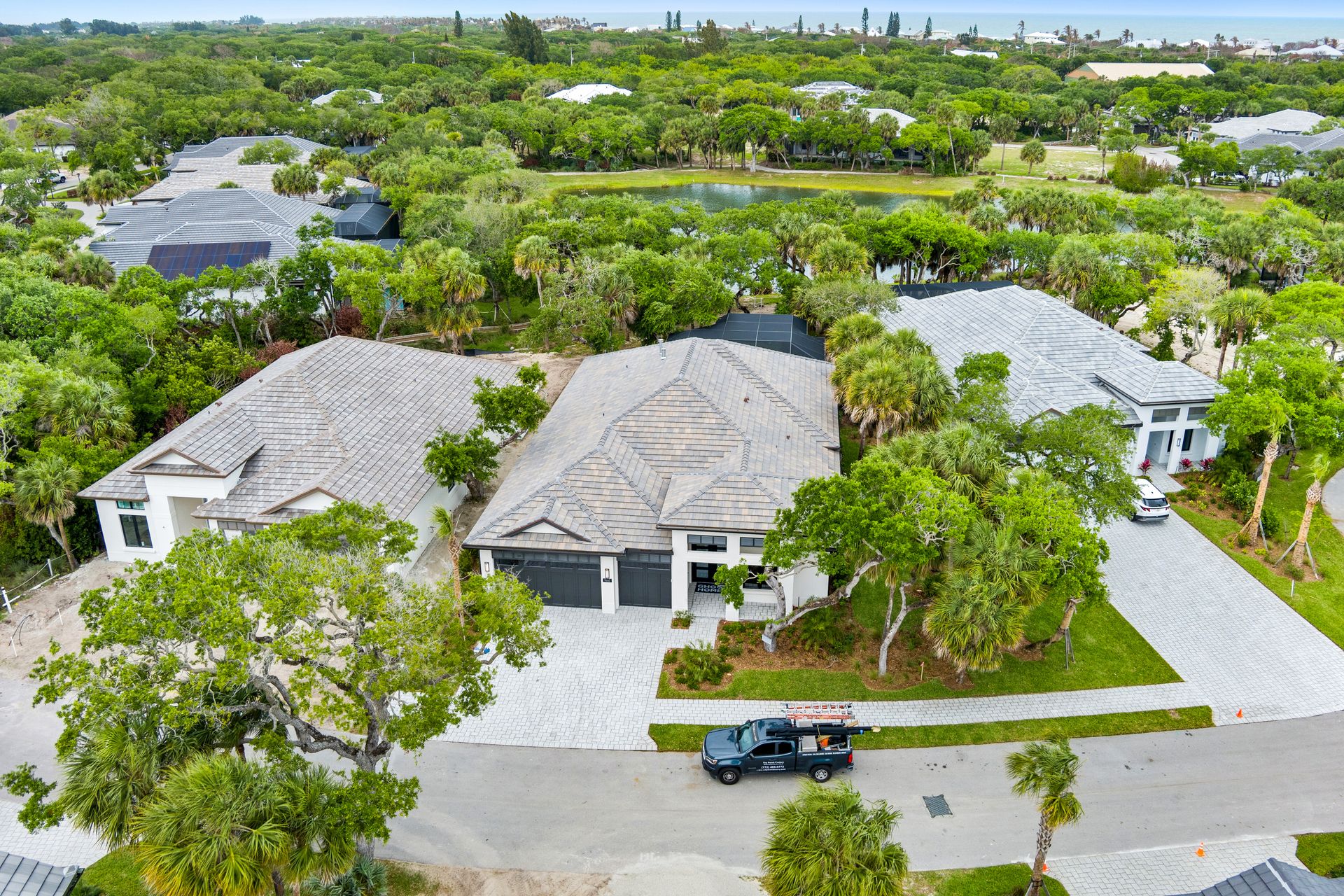 Aerial Front Elevation | 9160 Seaglass Ct