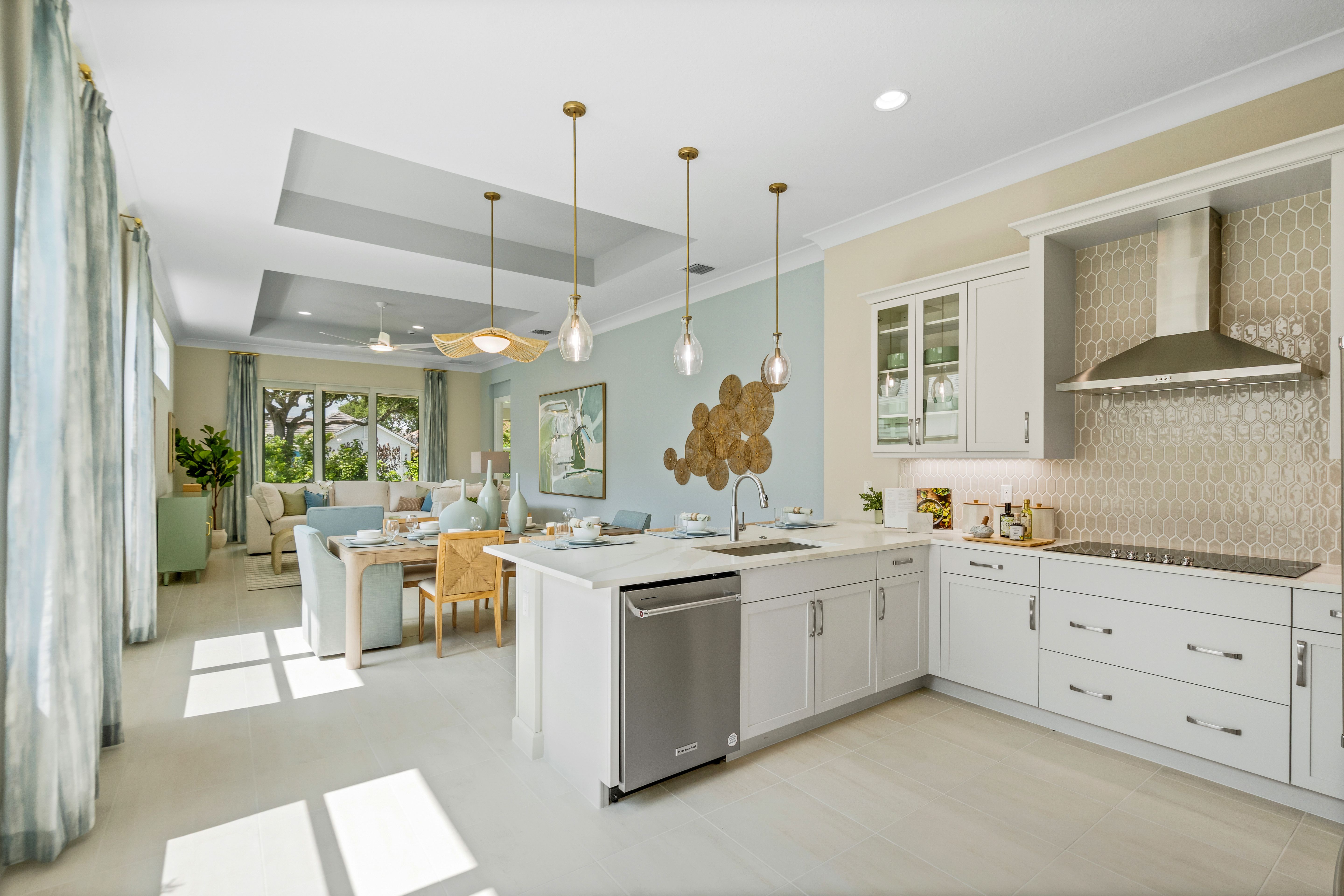 Kitchen to Dining and Great Room | 2147 Falls Manor