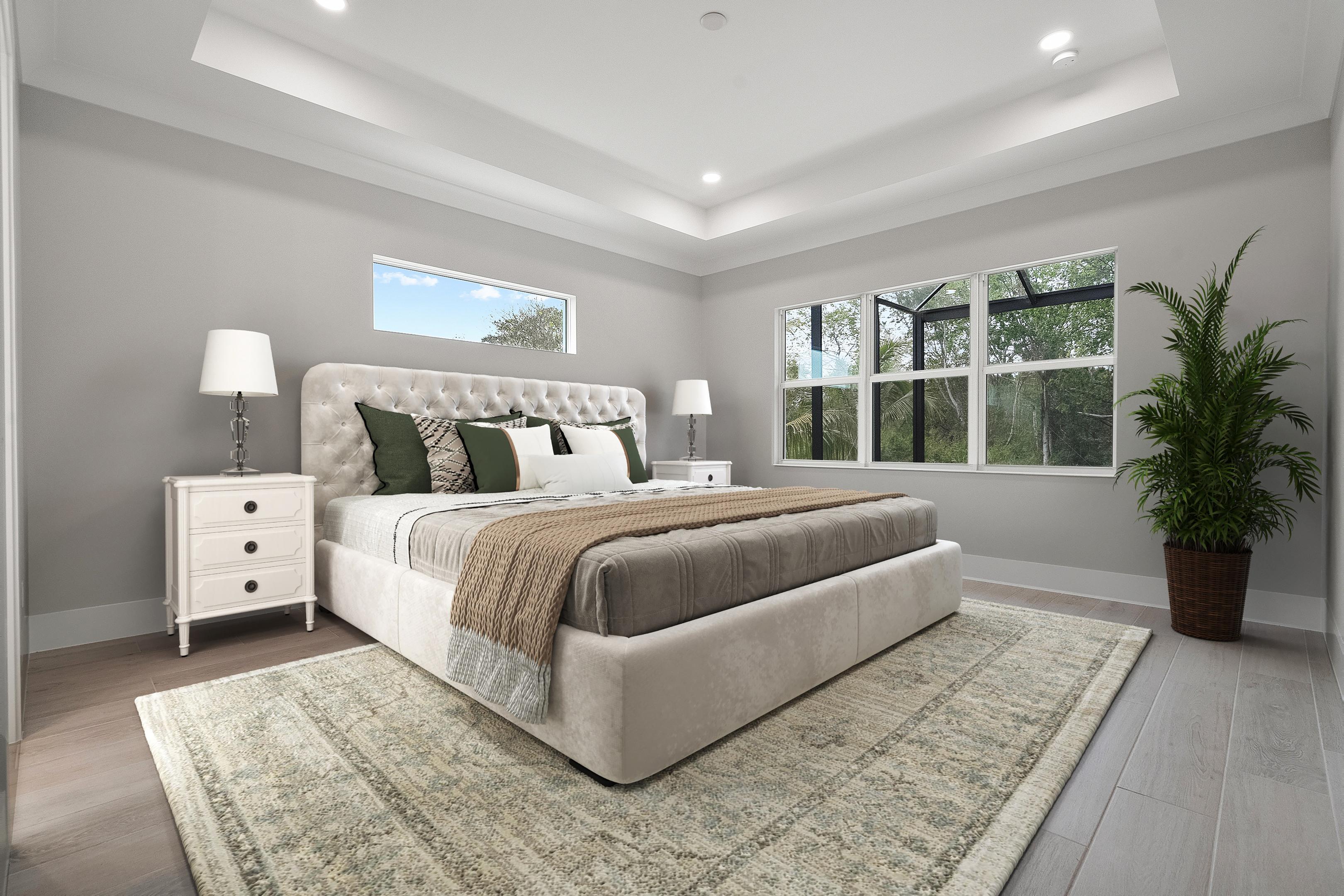 Master Bedroom Virtually Stage | Somerset Move-in Ready shown for reference