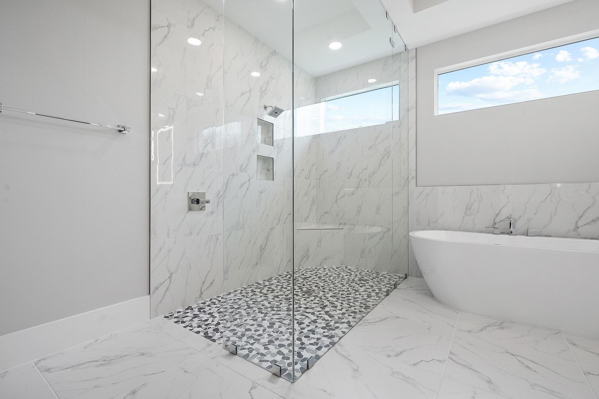 Master Bath Walk-in Shower | Somerset Move-in Ready shown for reference