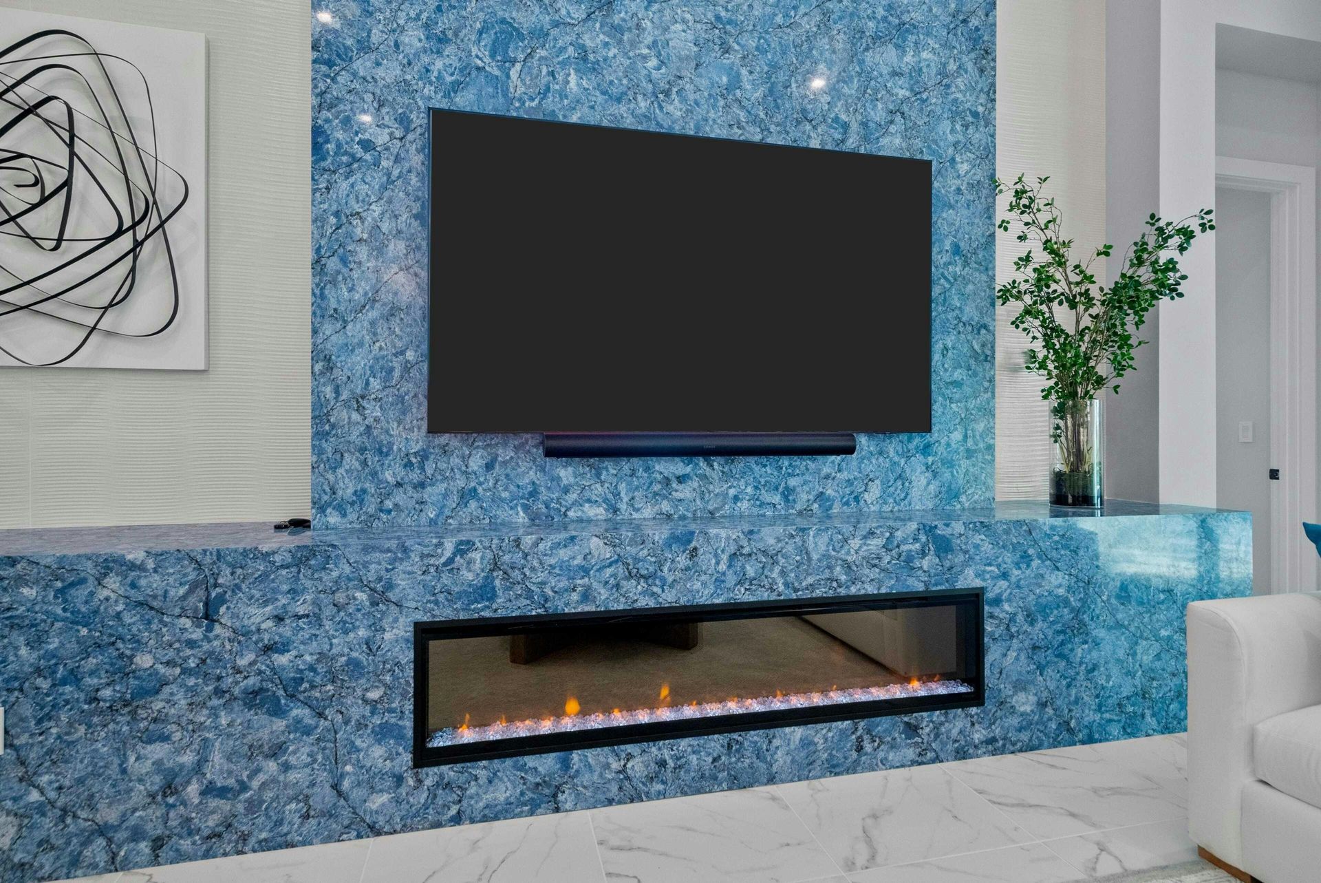 Great Room Wall Detail | Sapphire Model | Seaglass