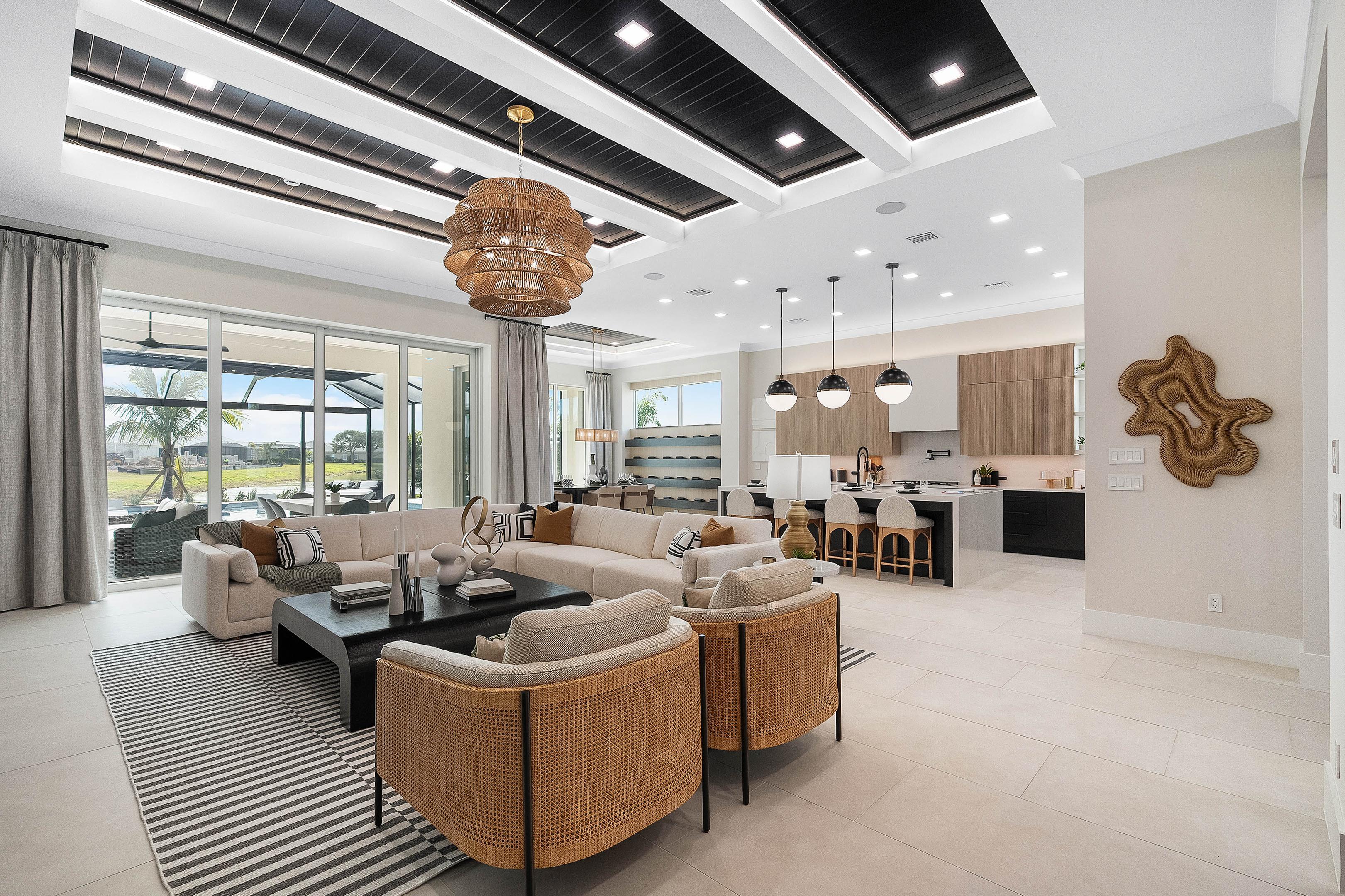 Great Room looking to Kitchen & Dining | Riviera Model