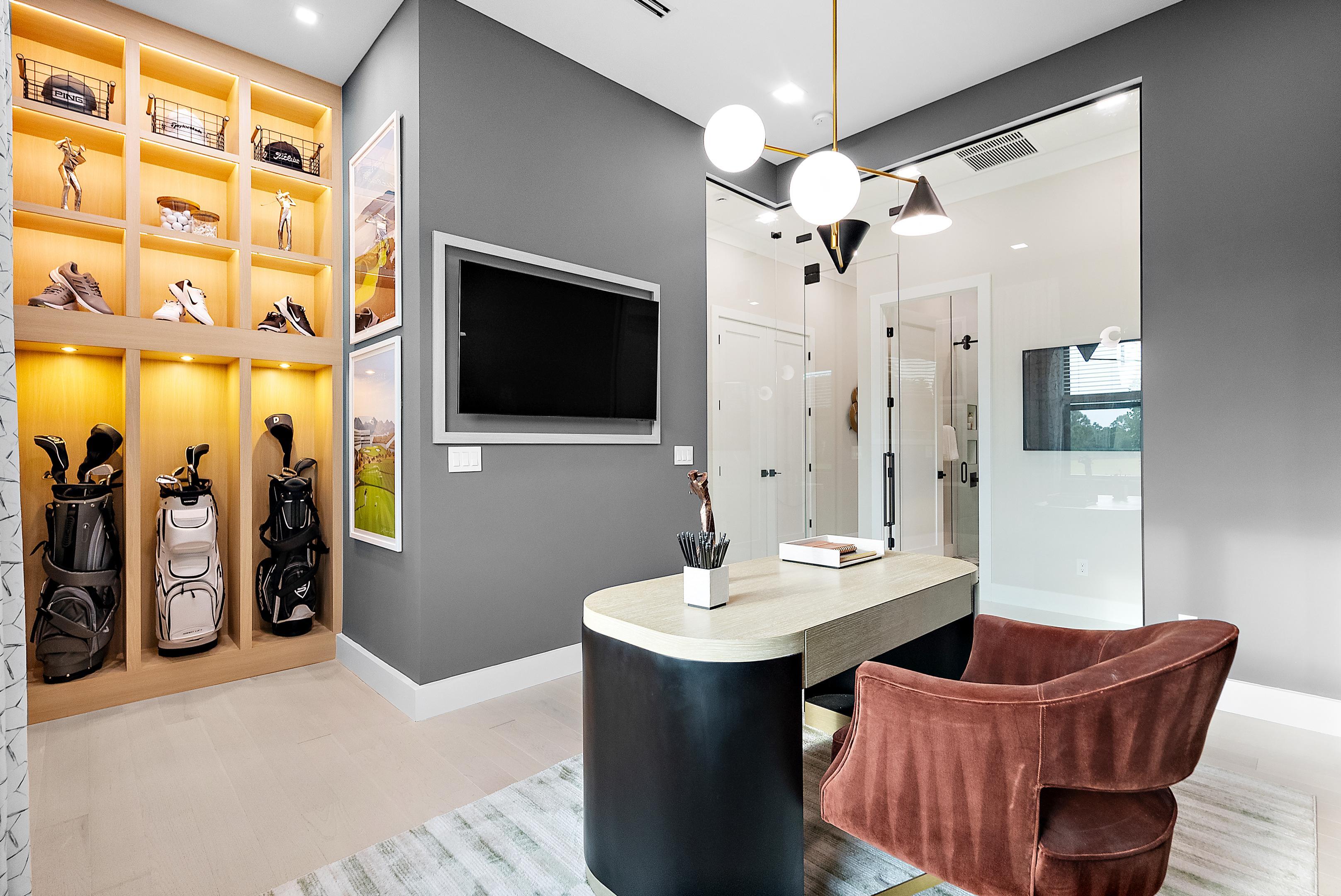 Den with Golf Storage | Keenan Model