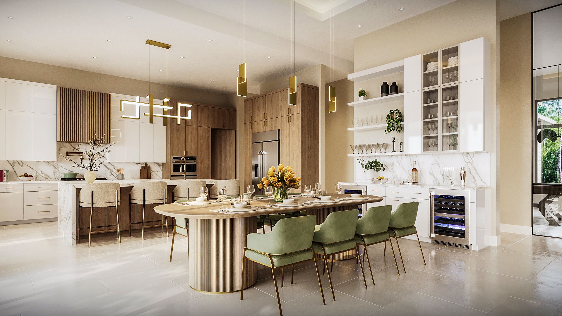 Kitchen & Dining Virtually Staged | Santino Grande