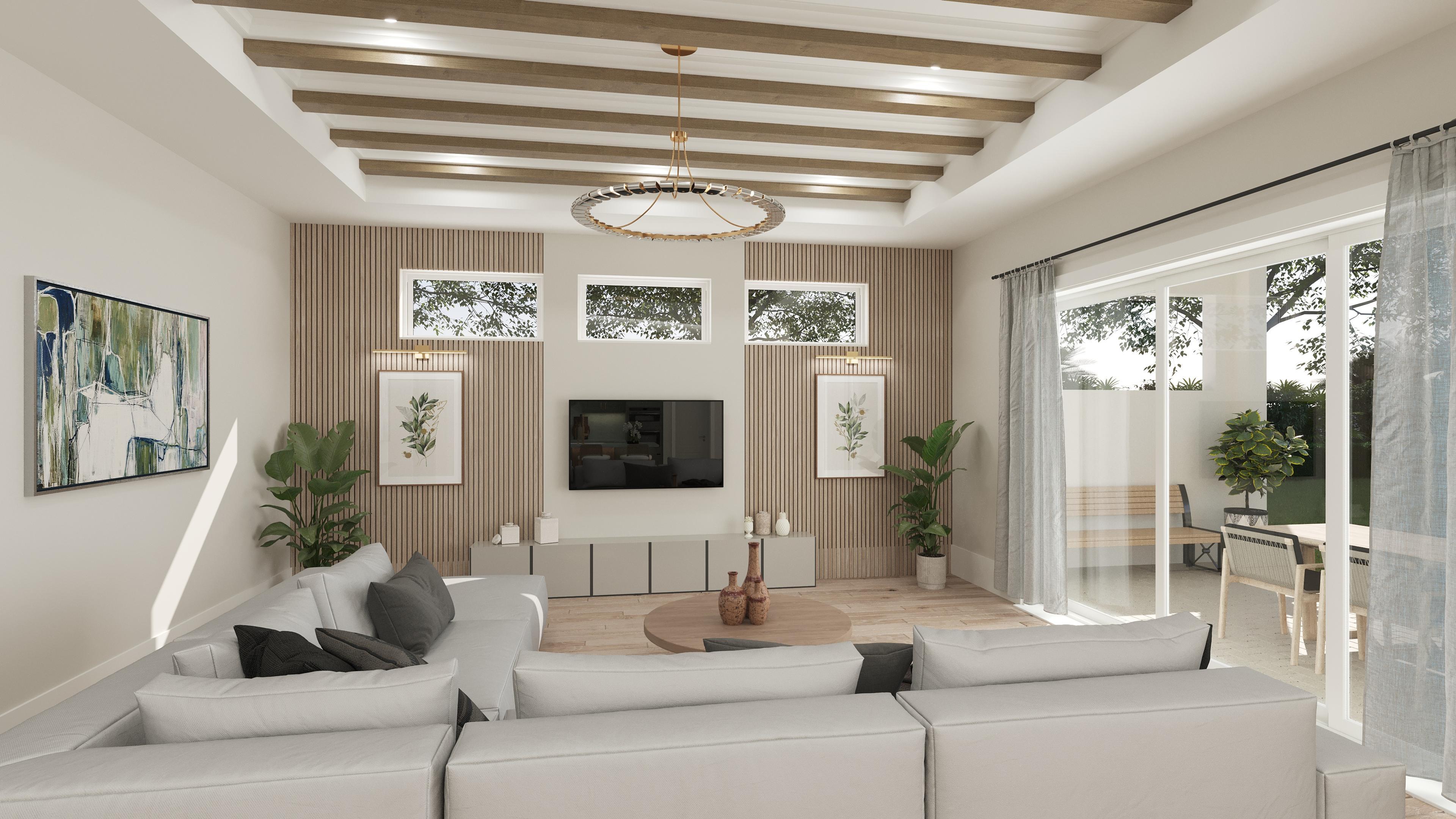 Great Room Virtually Staged | Aberdeen Plan