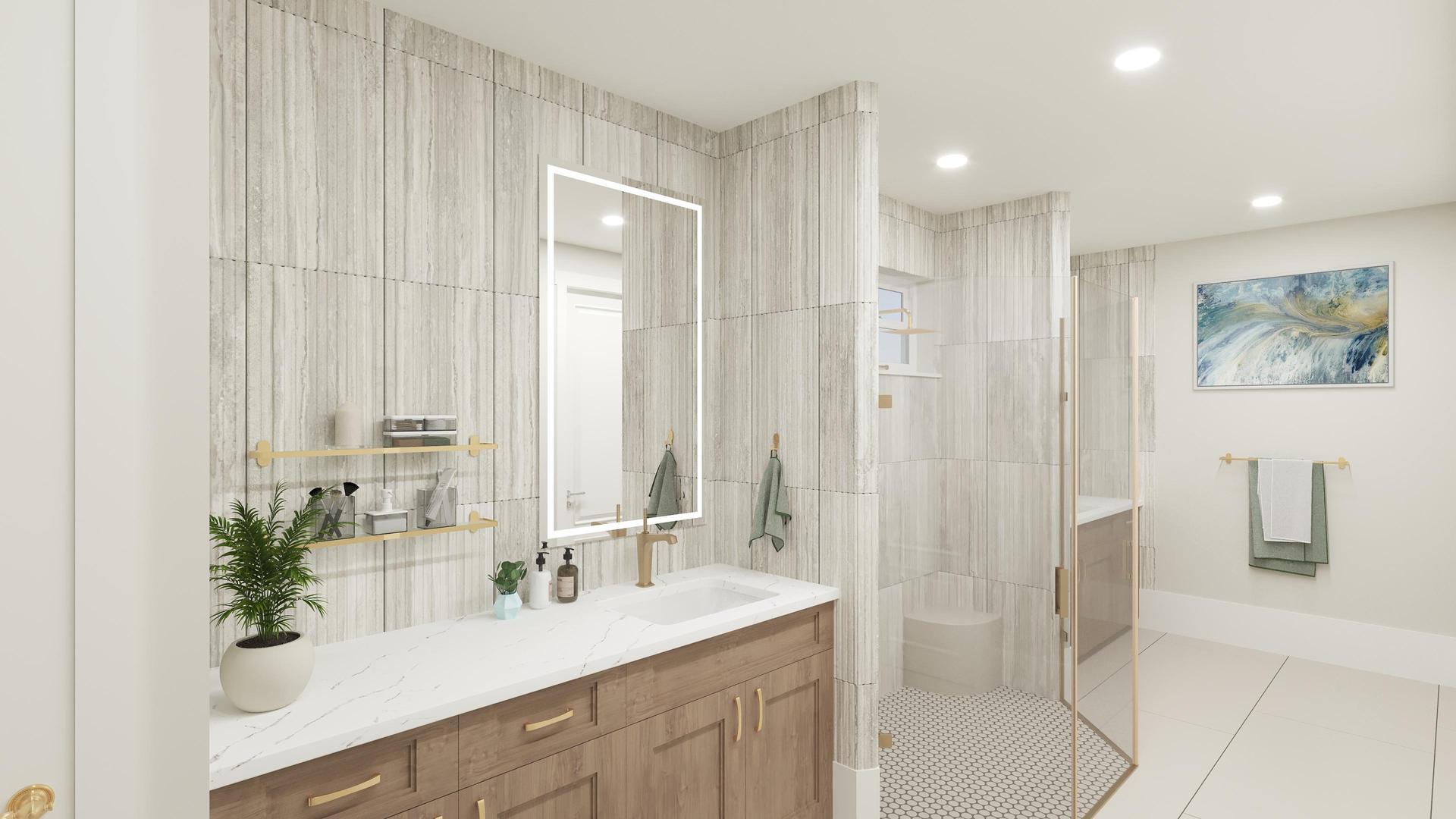 Master Bathroom Virtually Staged | Aberdeen Plan