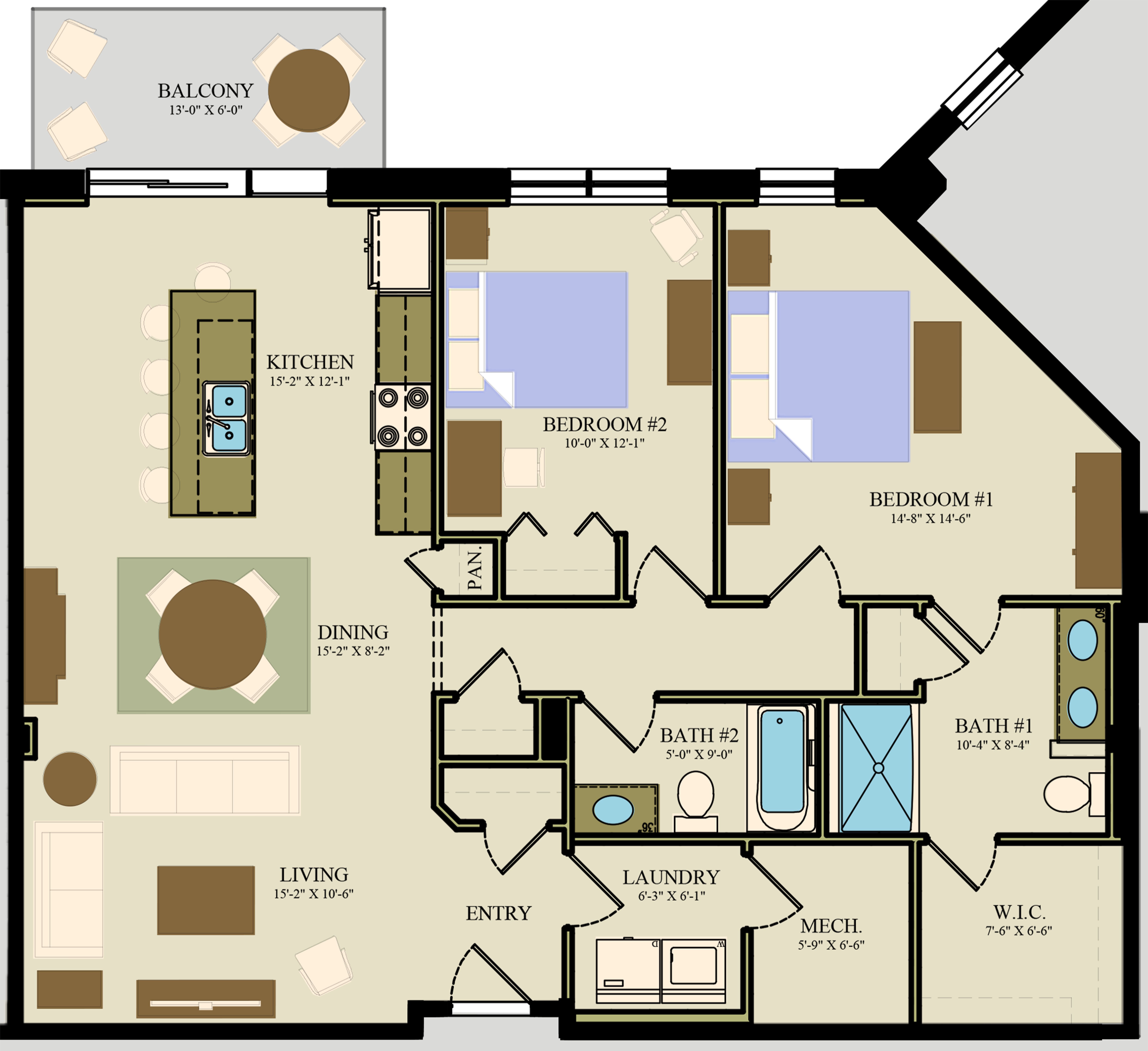 Suites 208, 308 floor plan