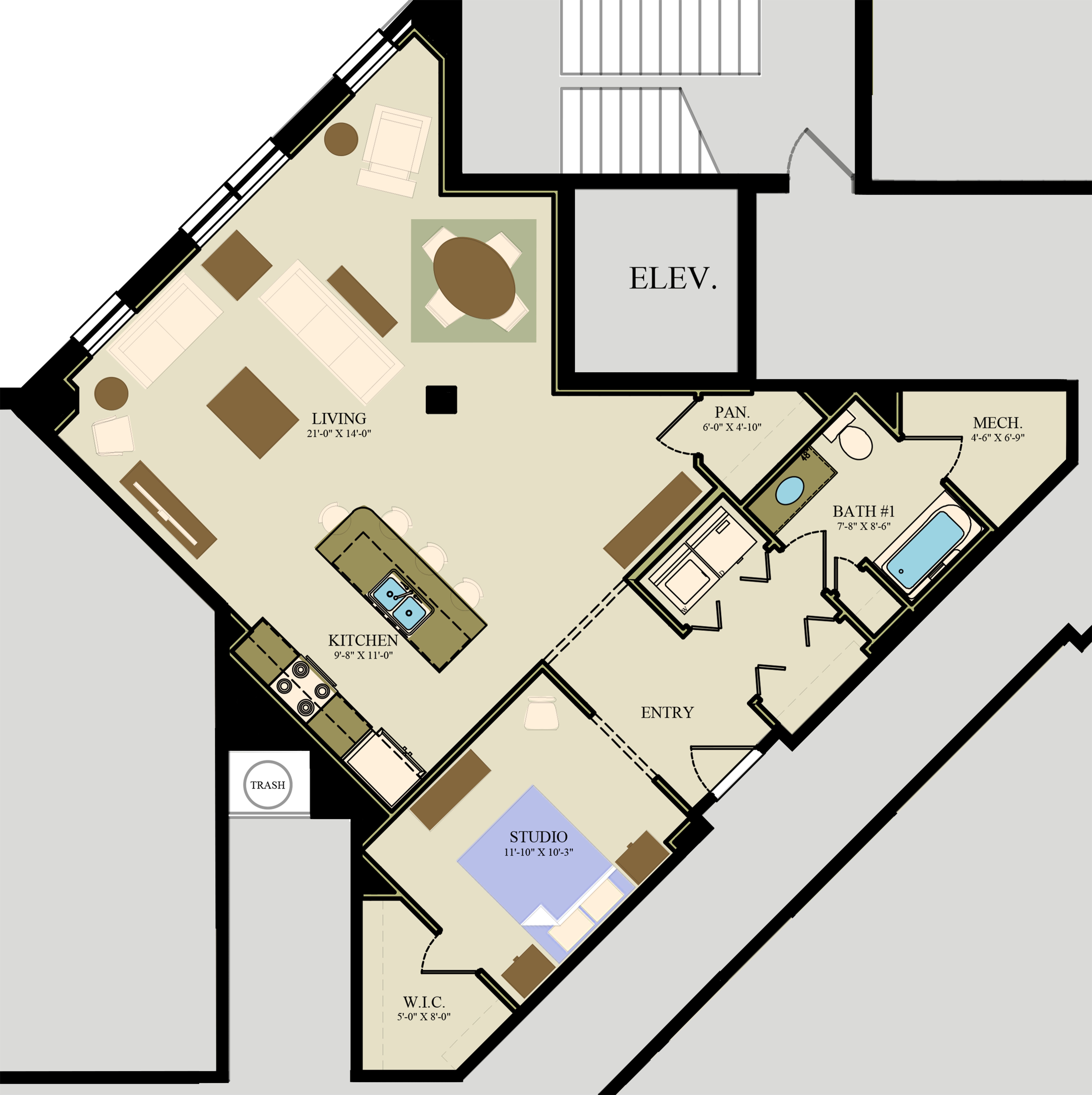 Suites 206, 306 floor plan