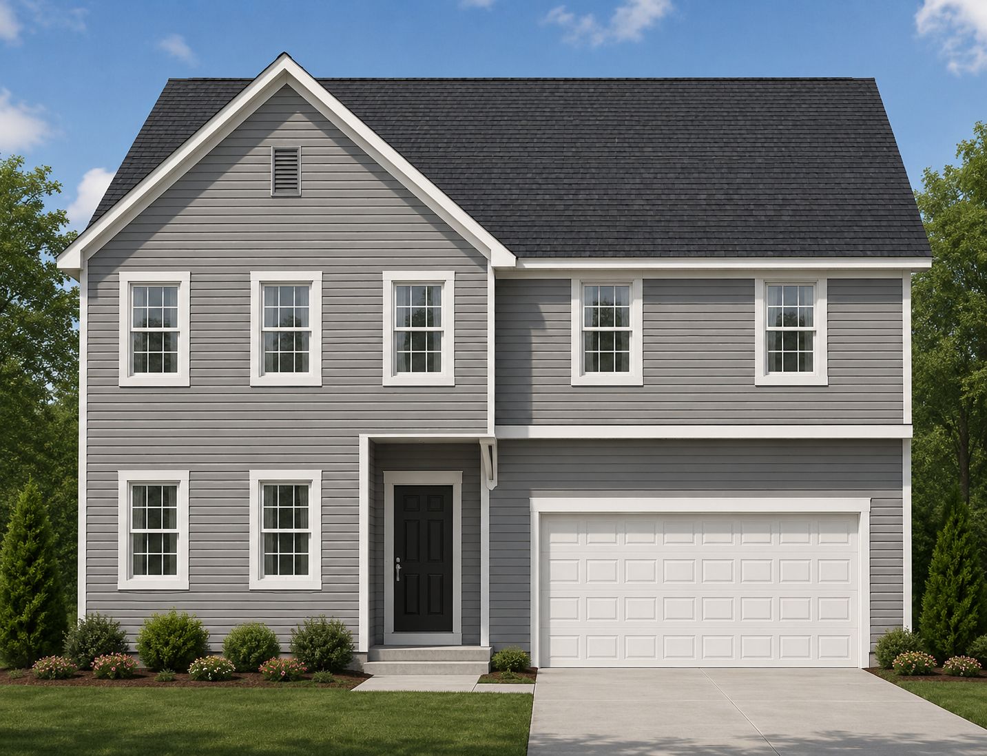 Front Elevation of the Sienna Single Family Signature Home by Garman Builders