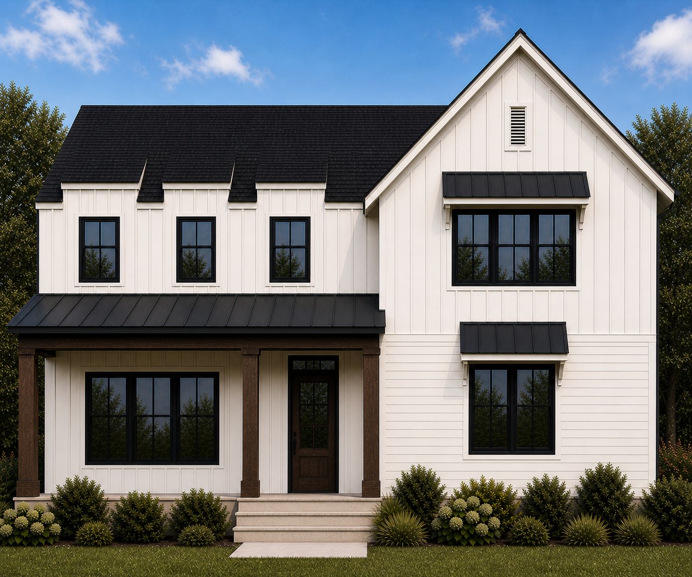 Sienna Modern Farmhouse Elevation by Garman Builders