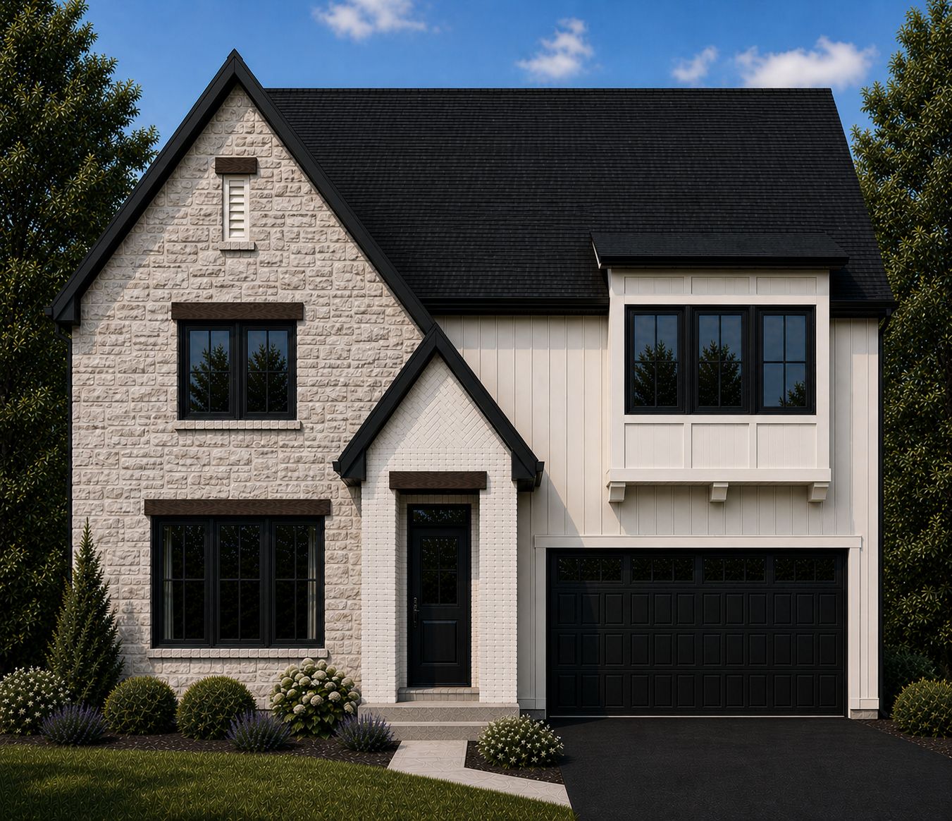 Sienna D10 Modern Cottage Elevation by Garman Builders