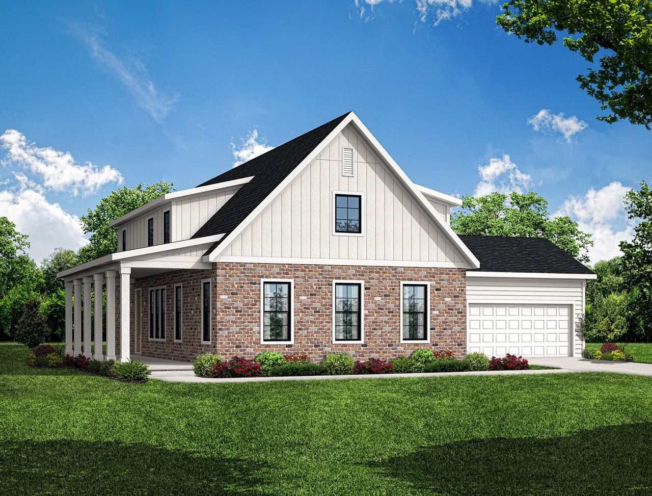 Front elevation of the Arbor model from Garman Builders