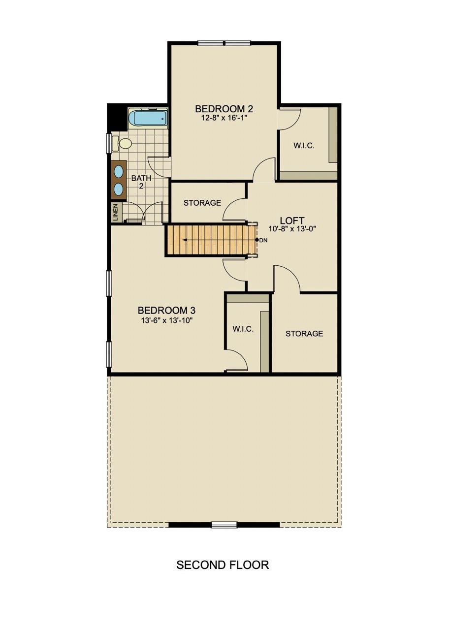 Floor plan of the Arbor model from Garman Builders