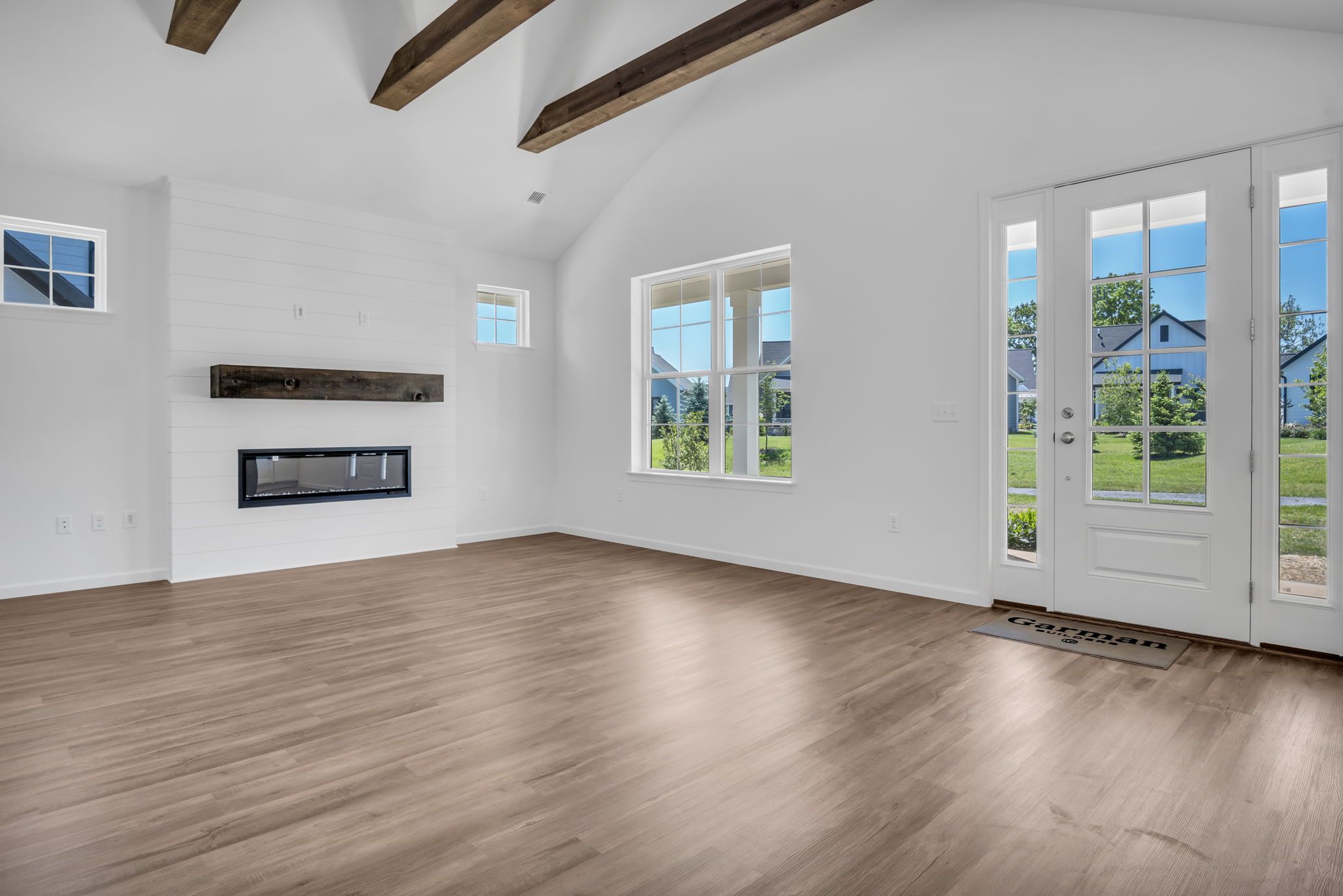 Living Room of the Tippet Model from Garman Builders