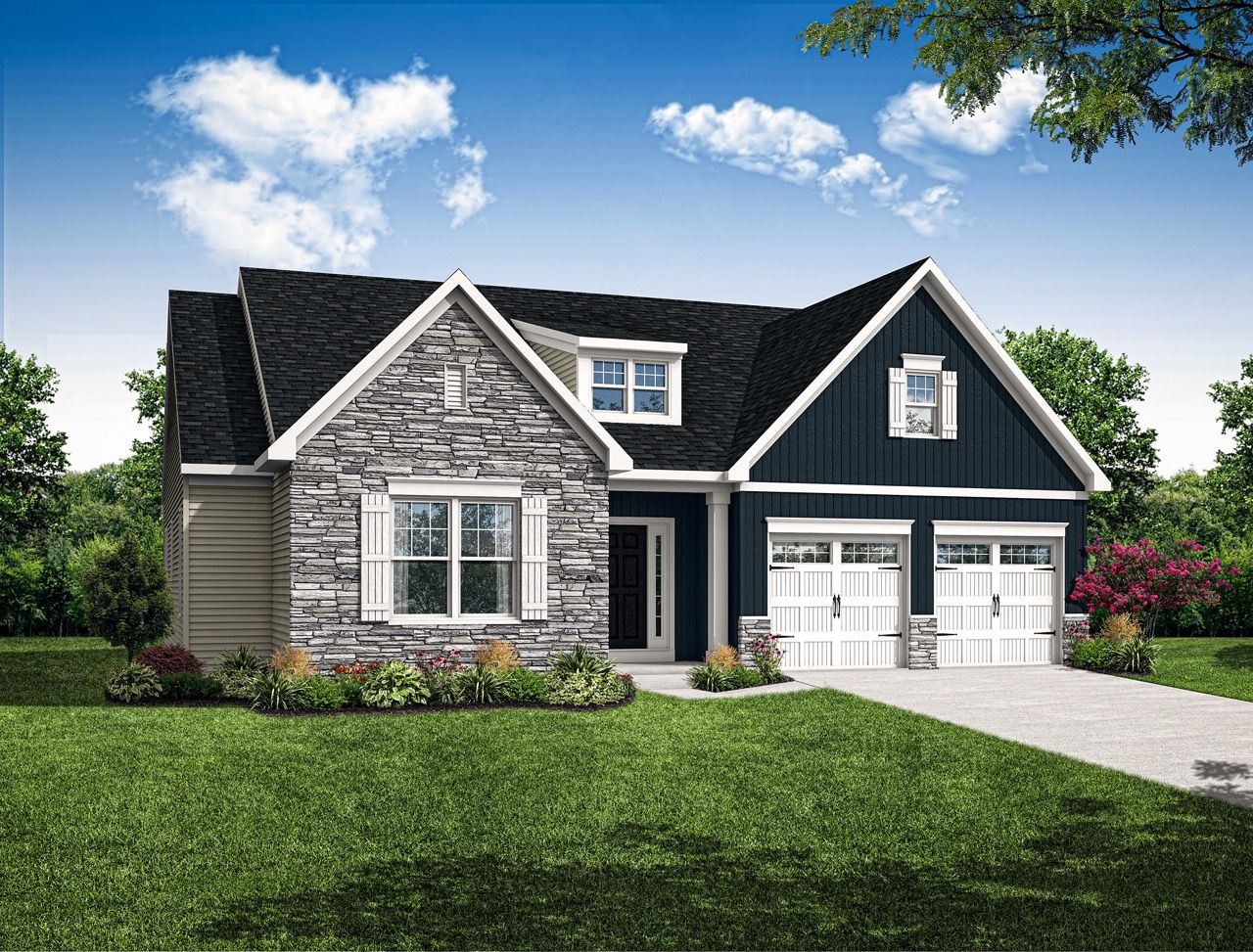 Front elevation of the Dalton Model from Garman Builders