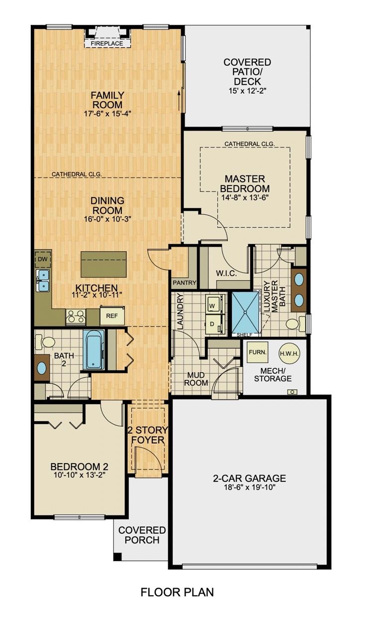 Floorplan of the Griffin Model from Garman Builders