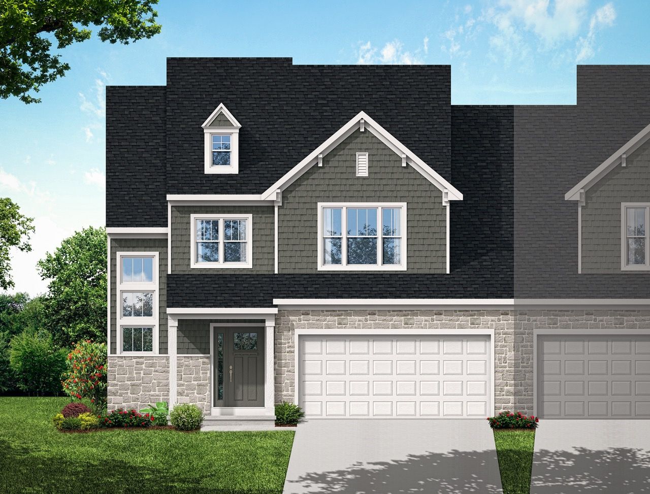 Front Elevation of the Sloane II Model from Garman Builders