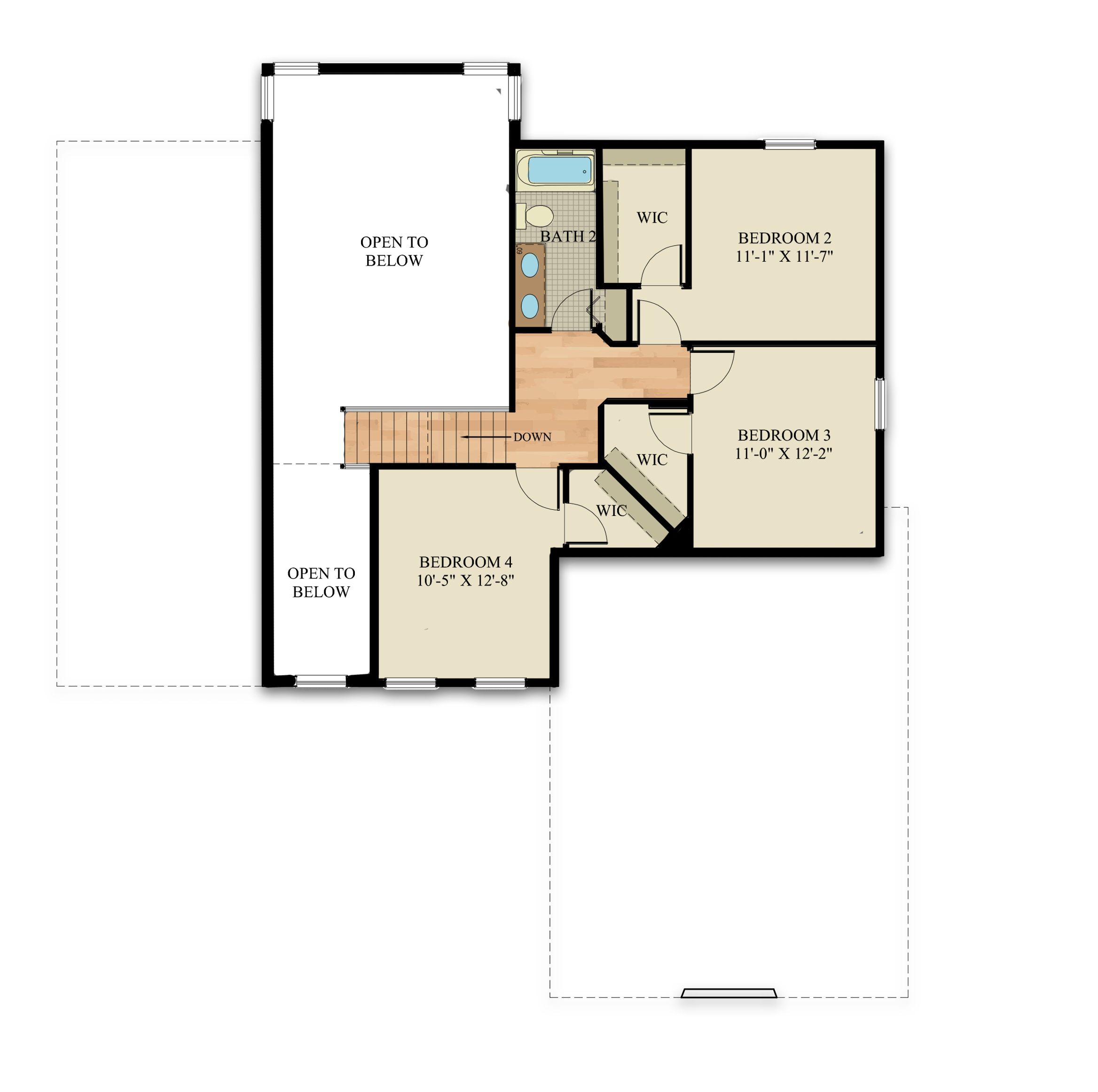 Floorplan of the Heron Model from Garman Builders