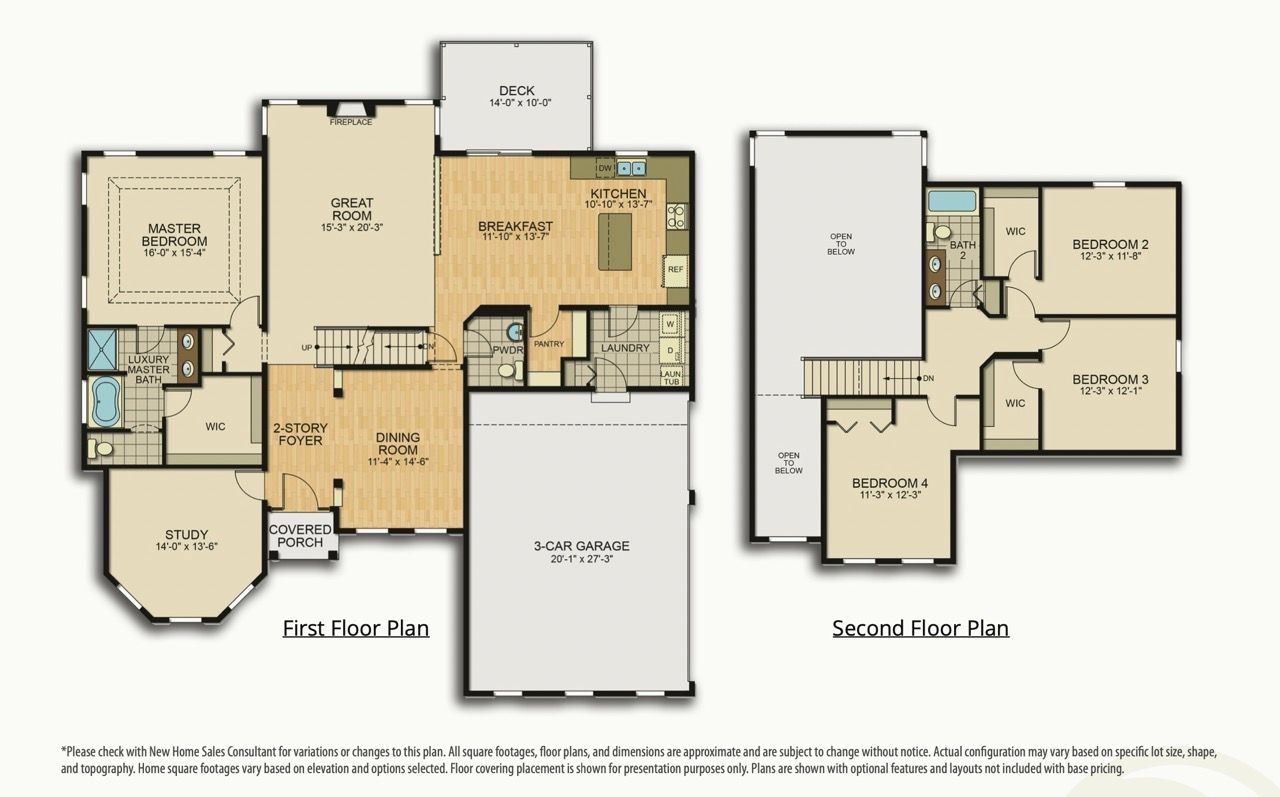 Floorplan of the Davenport Model from Garman Builders