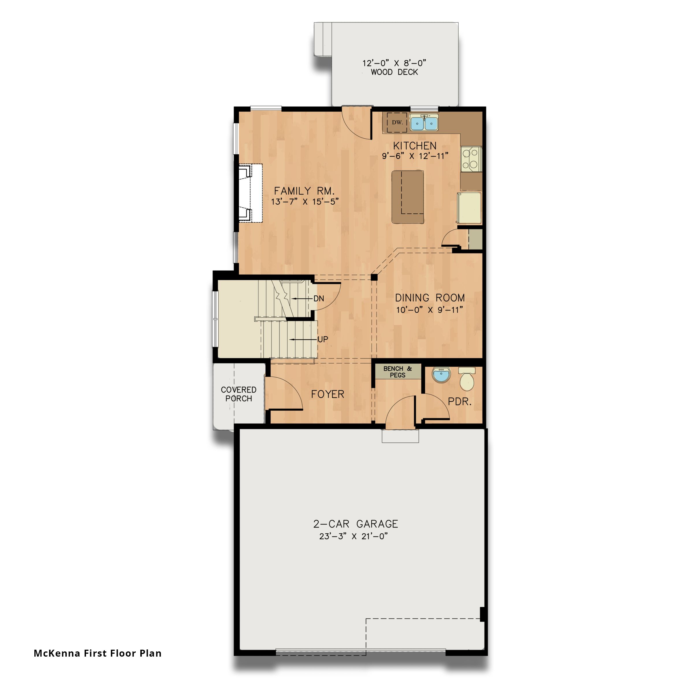 Floorplan of the McKenna Model from Garman Builders