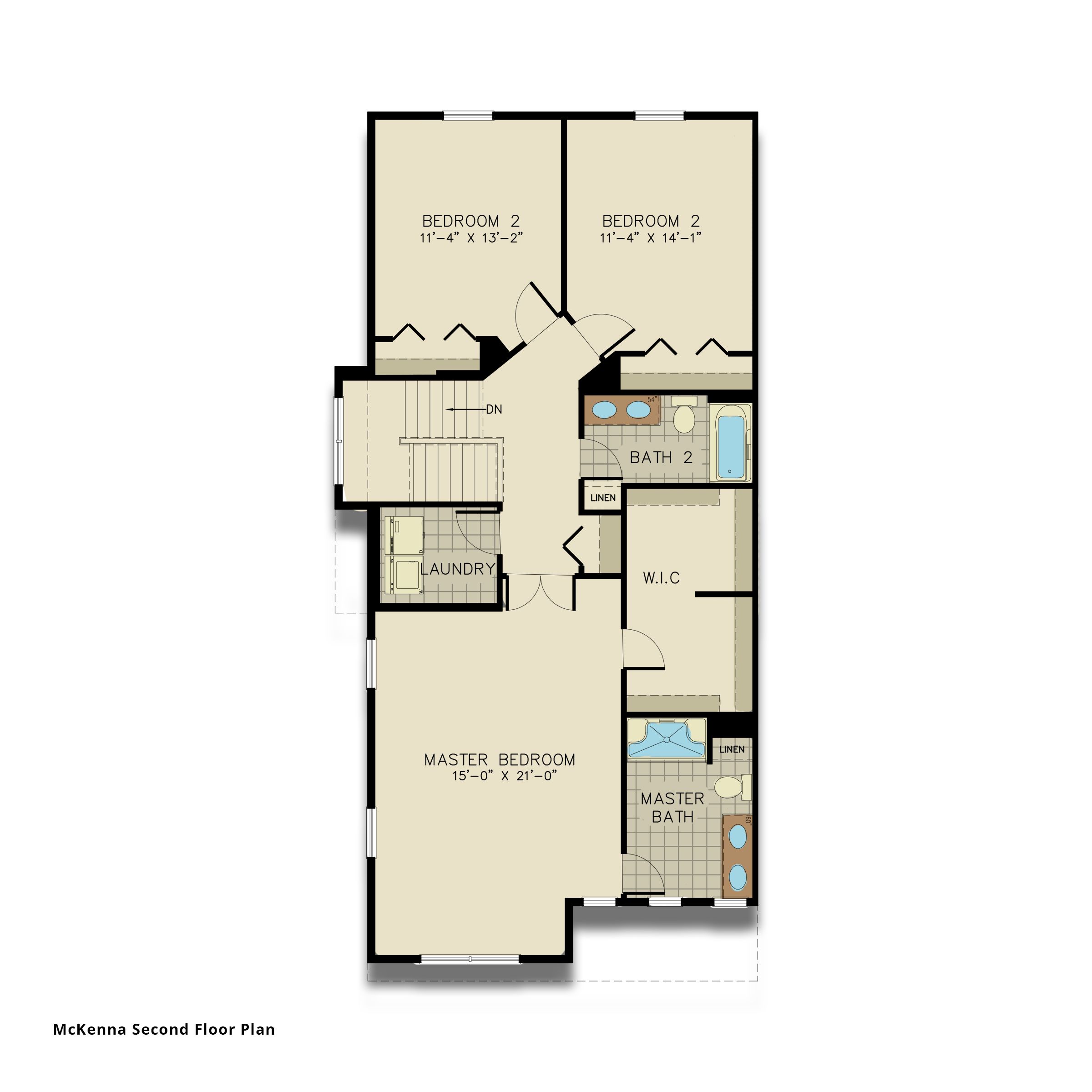 Floorplan of the McKenna Model from Garman Builders