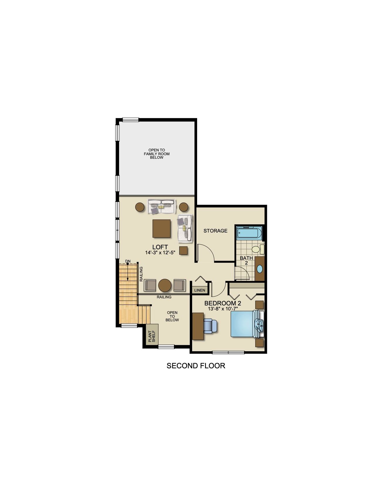 Floorplan of the Sloane II Model from Garman Builders
